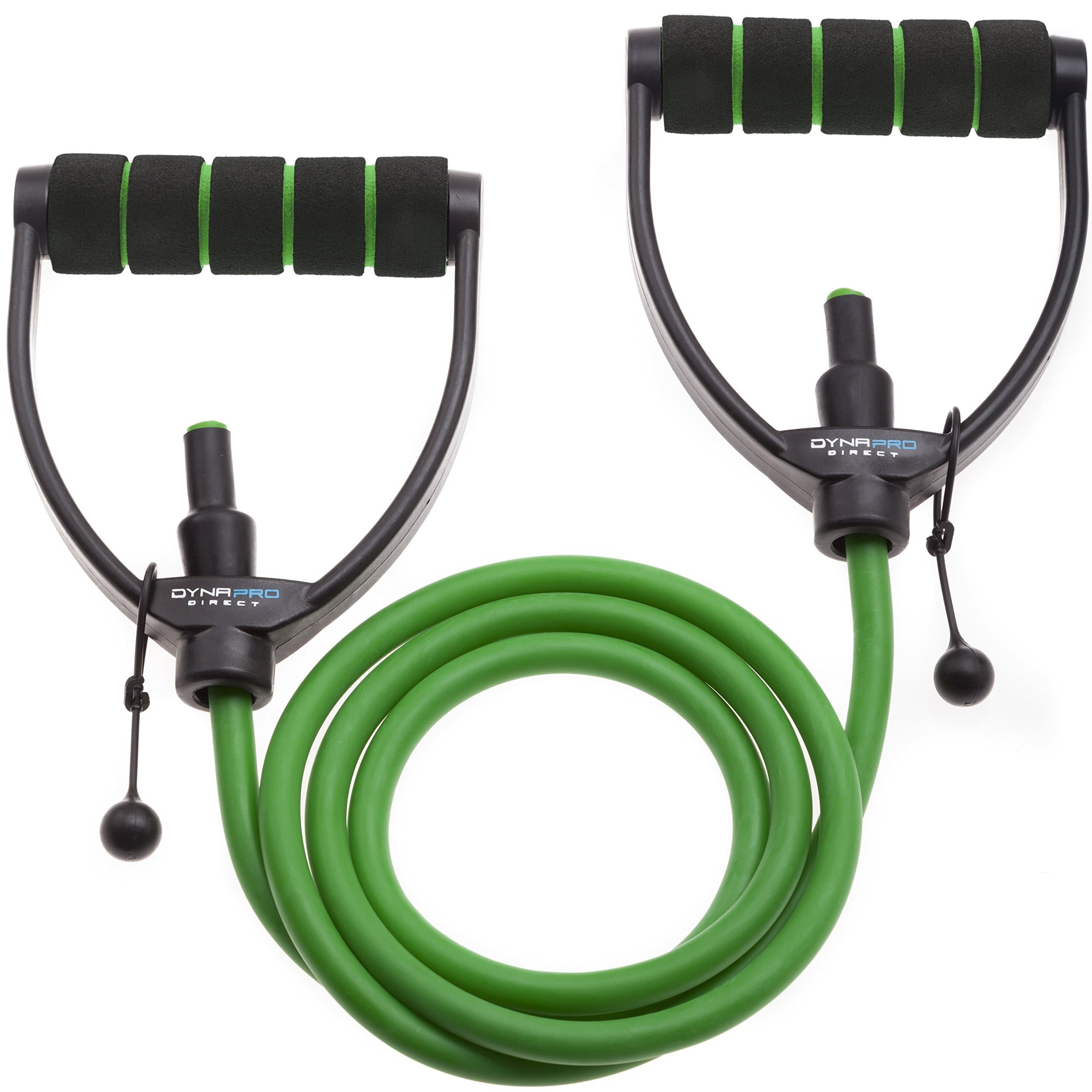 DYNAPRO Exercise Resistance Bands, Adjustable Length, Comfort Handles, Professional Quality, Anti-Snap. Great for Workouts, Physical Therapy, Yoga