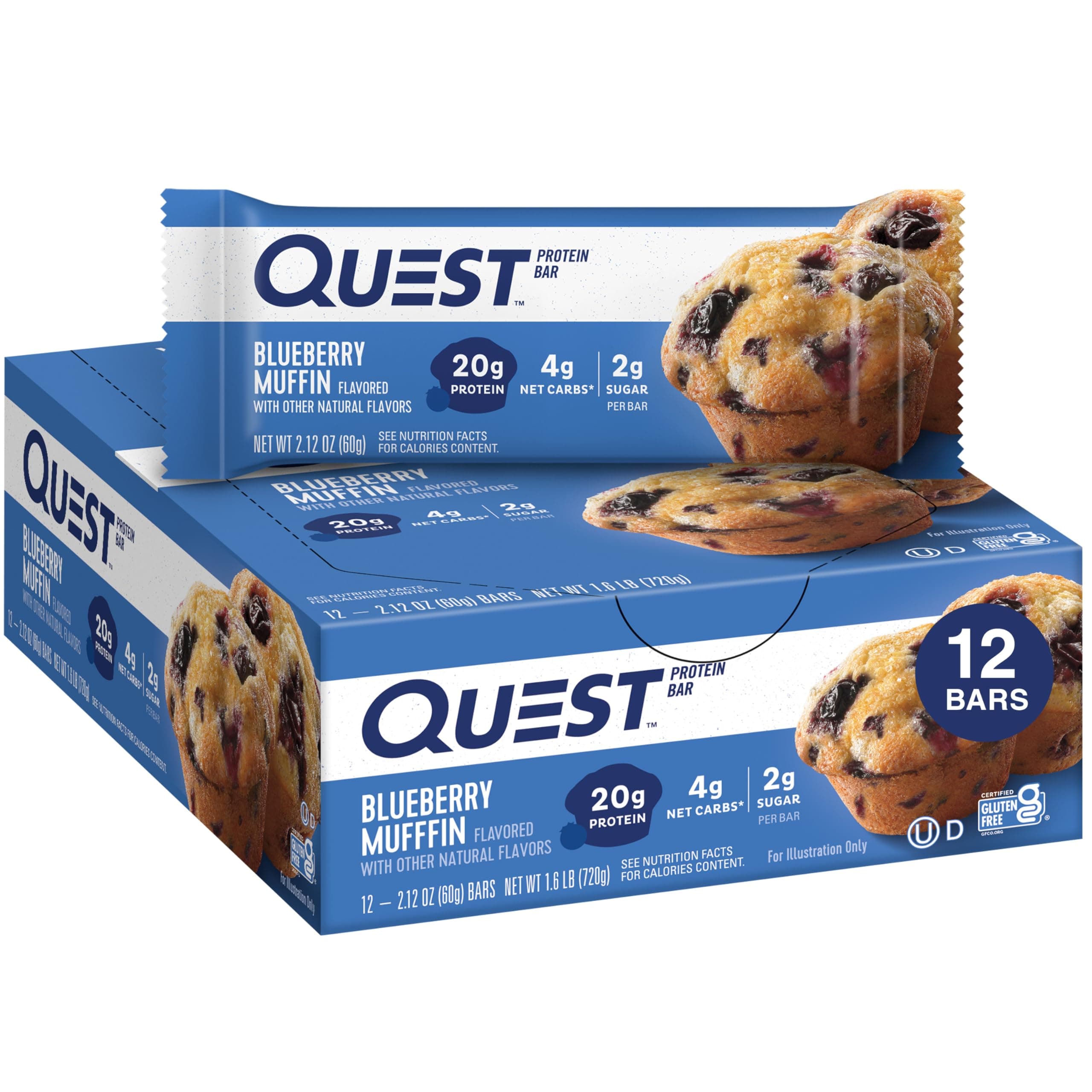 Quest Nutrition - Quest Protein Bar Blueberry Muffin - 1 Bar