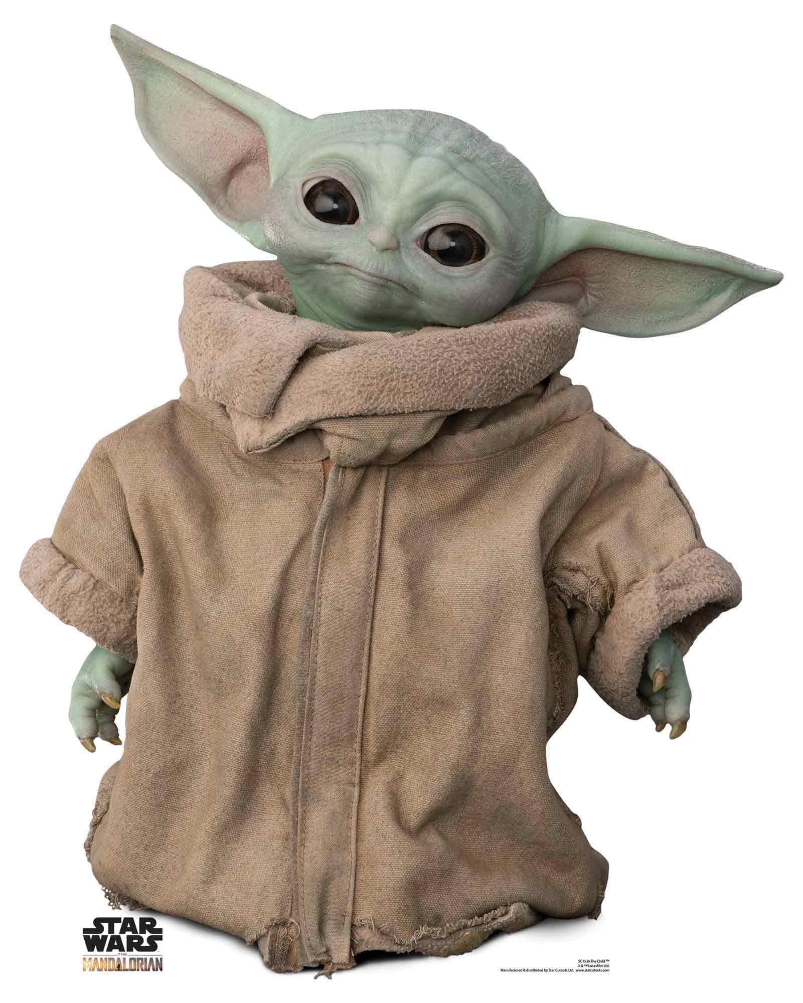 Star Cutouts Ltd SC1536 The Child Baby Yoda Cardboard Cutout Wise Head Tilt The Mandalorian Star Wars Height 95cm, Multicolour