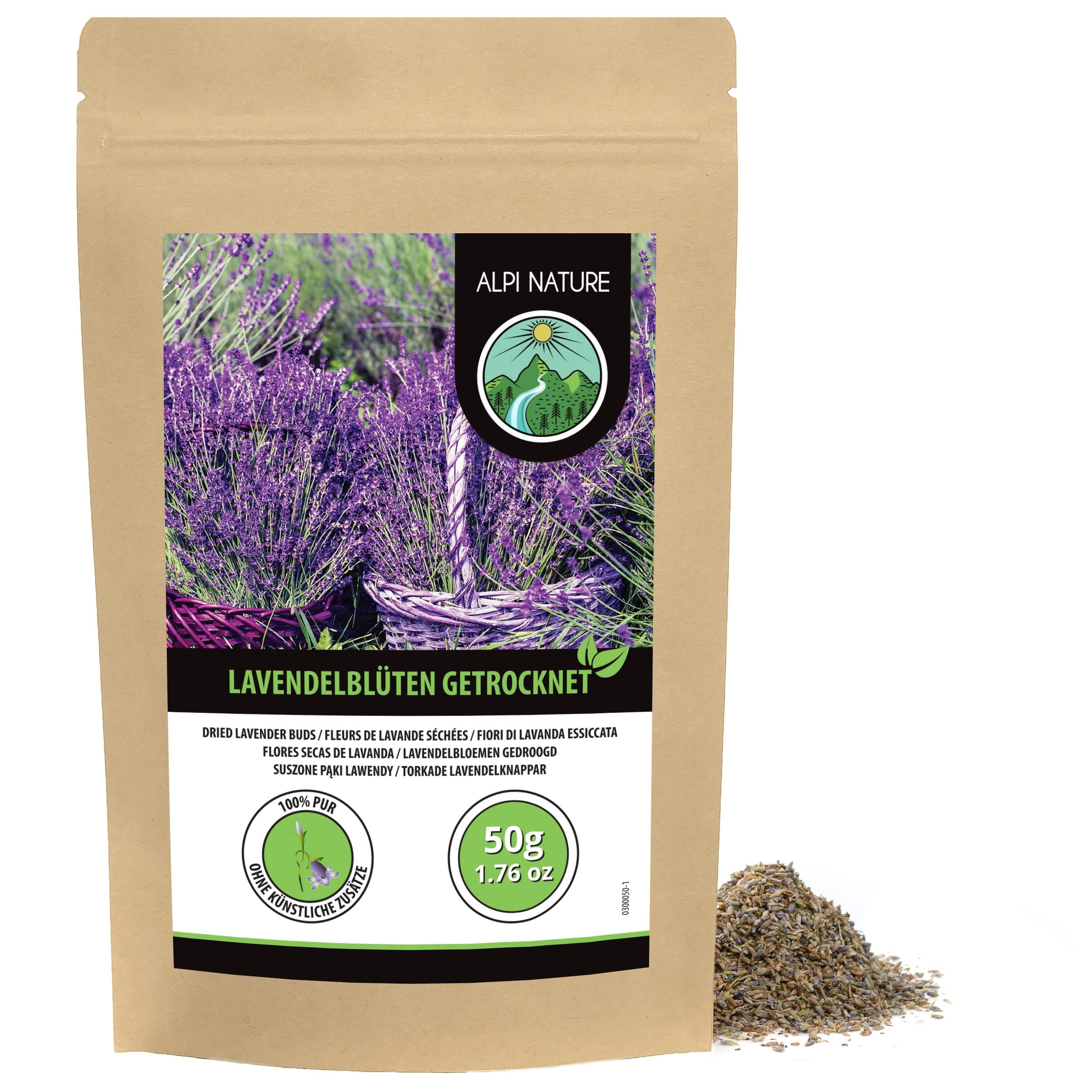 Alpi Nature Lavender Tea 50g 1.8 oz, Dried Flowers and Buds, Lavender Loose Blossom Tea