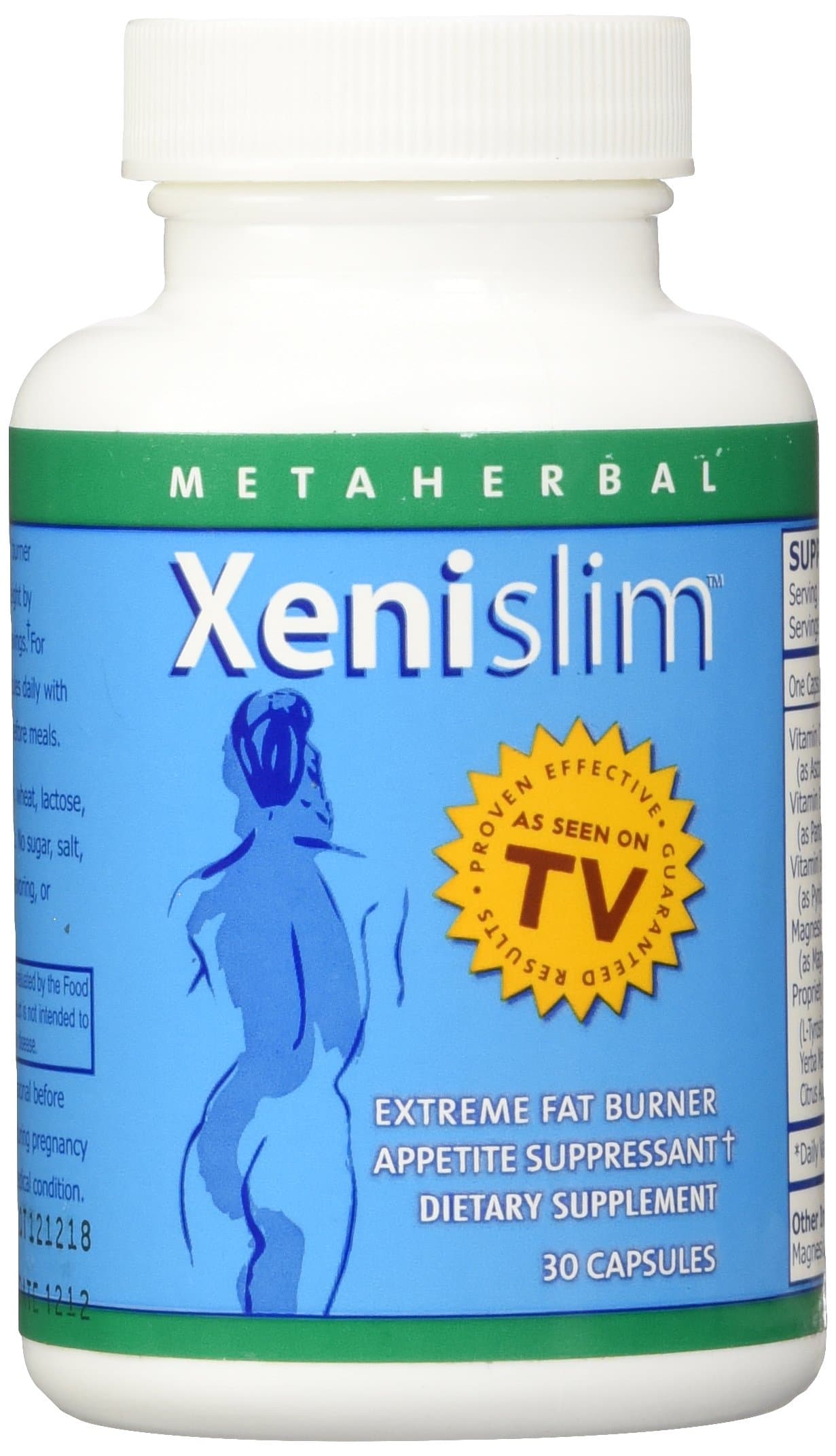 XeniSlim Extreme Fat Burner/Appetite Suppressant/Weight Loss Supplement for Women - 90 Diet Pills