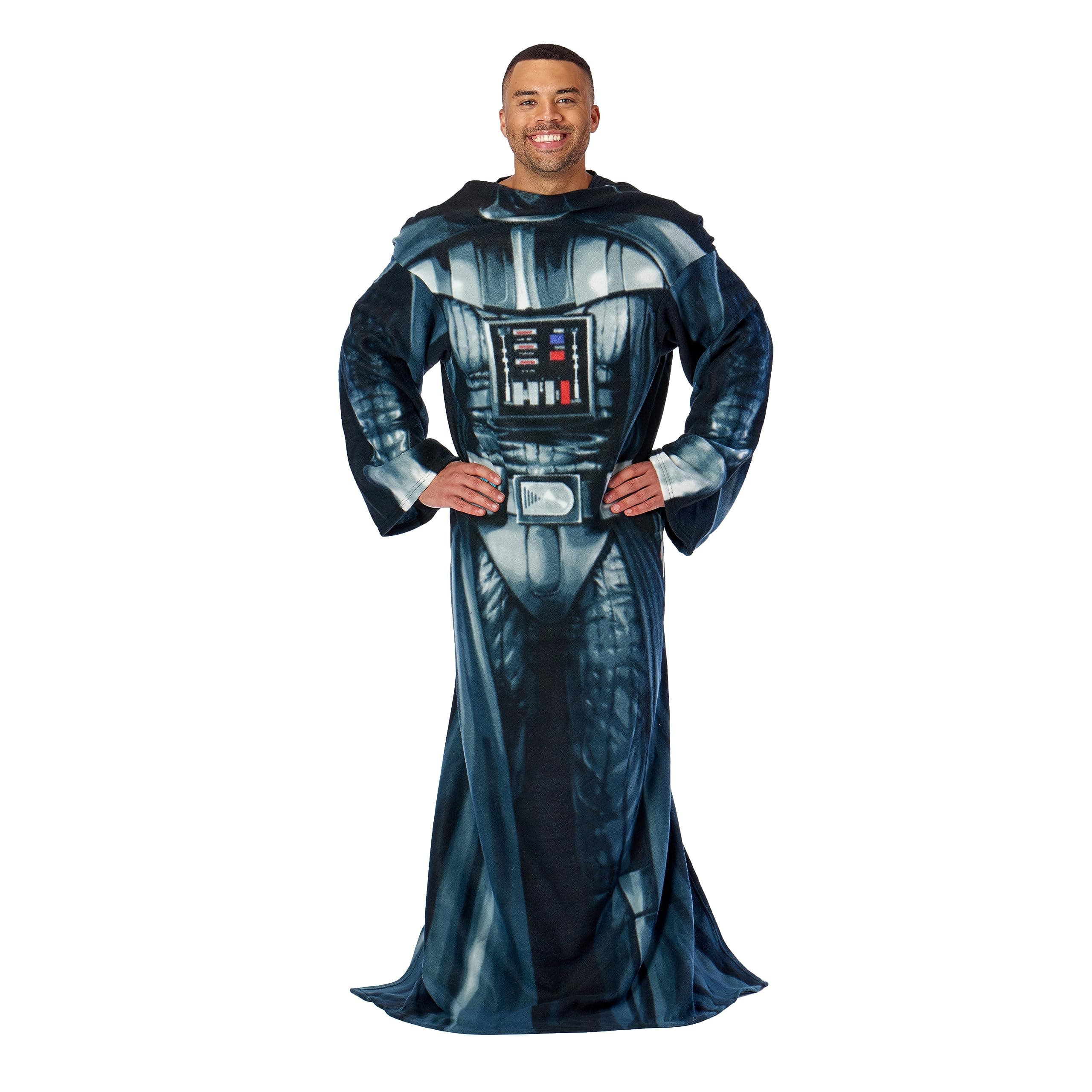 Star Wars Full Body Player Comfy Throw Blanket with Sleeves, 48 x 71 Inches, Wearable, Being Darth Vader