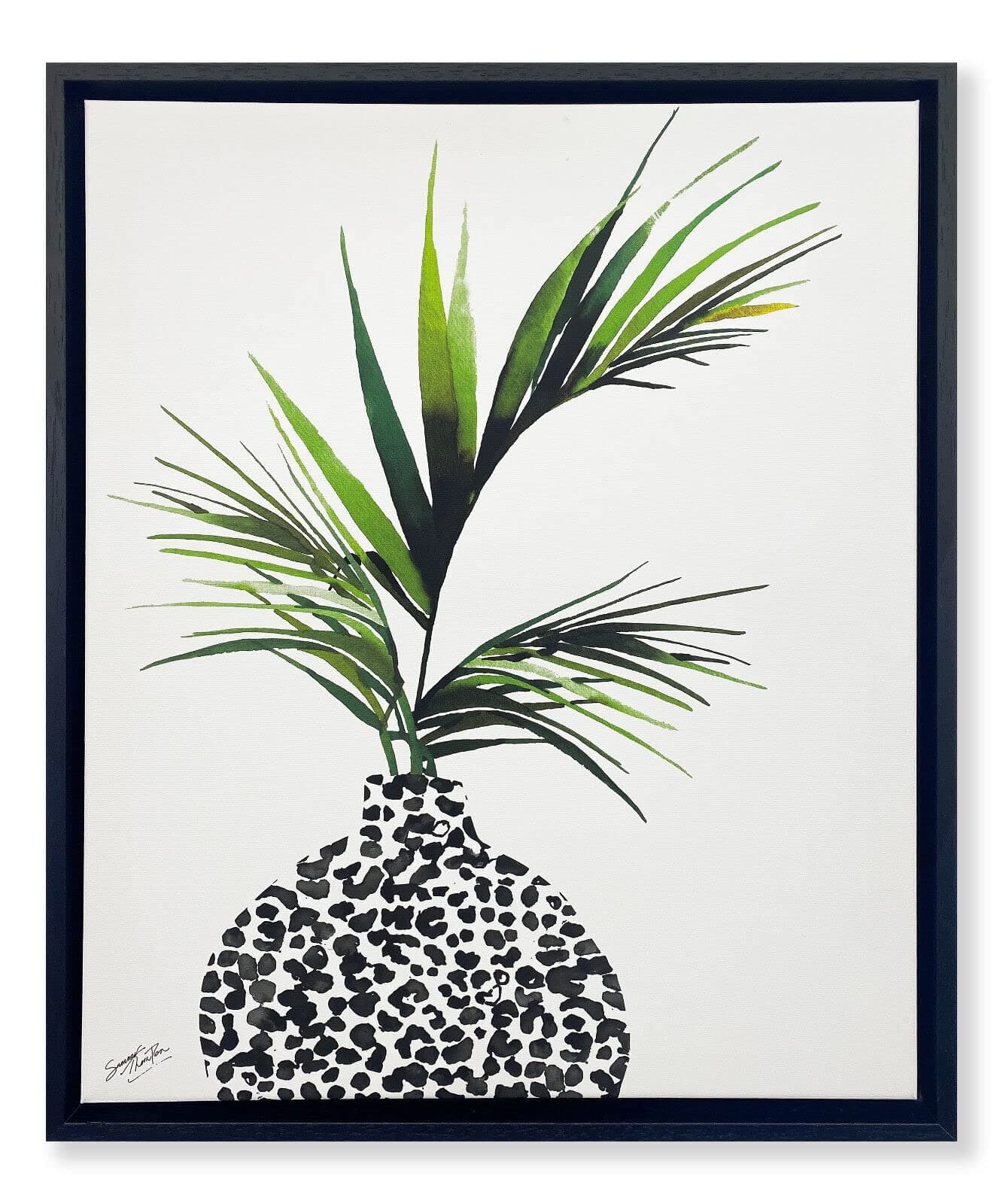 pf+a Floating Canvas Tray Frame for 20x16 - REAL WOOD - Wooden Black Frame for 20x16 inch Canvas Painting / 20x16 Canvas Frame