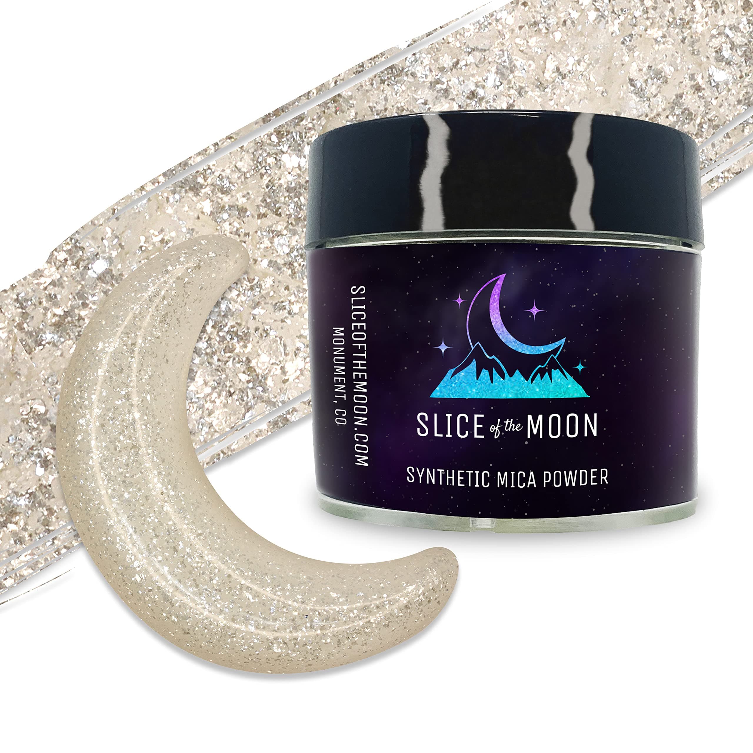 Maximum White Synthetic Mica Powder 15g, Synthetic Mica, Cosmetic Grade for Lipstick Lip Gloss Bath Bombs Epoxy Resin Face Blush Powder Eye Pencil Dye Pigments Candle Making