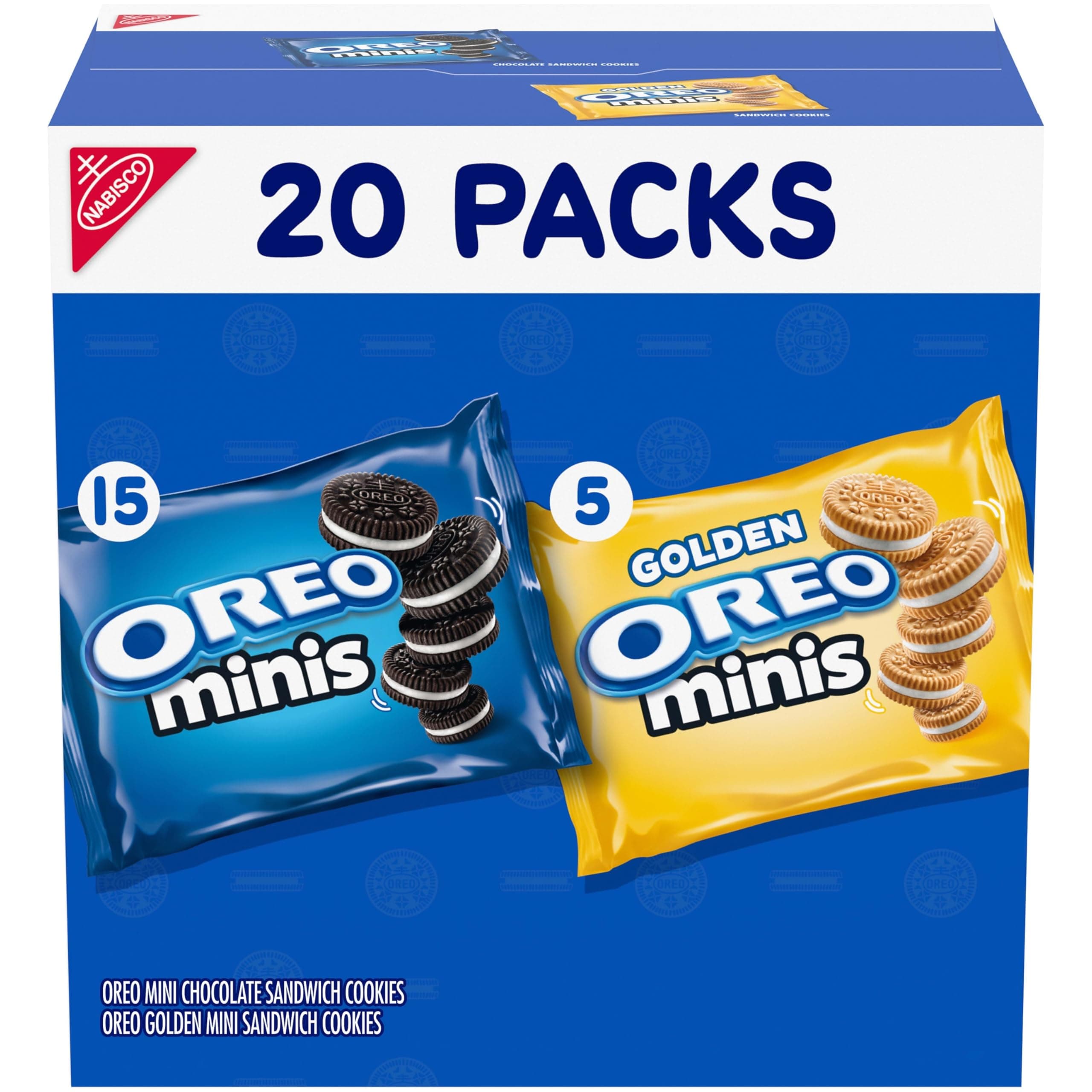 Mini Mix Sandwich Cookies Variety Pack, 20 Snack Packs