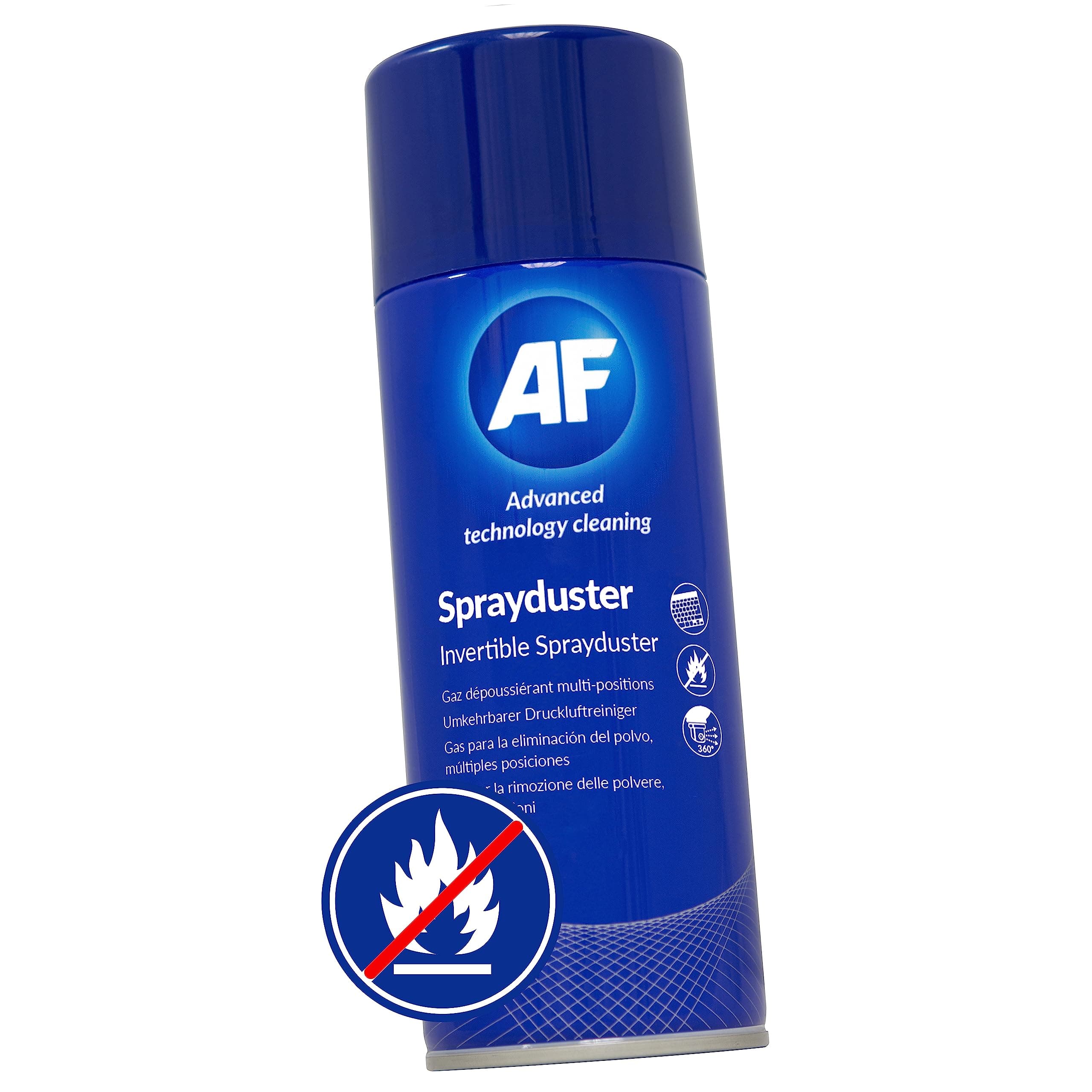 AF Professional Non Flammable Invertible Spray duster / Air Duster Compressed Gas Can Spray – For Office PC Cleaning / Keyboard Dust Cleaner / Industrial electronics / Fans etc. - 125ml, SDU125D