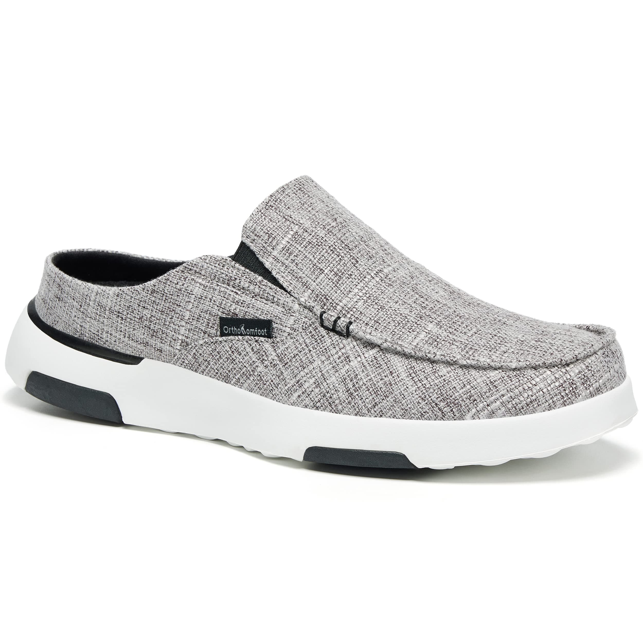 Men's Orthopedic Slip-On Loafers Walking Shoes with Arch Support: Casual Plantar Fasciitis Slippers for Flat Feet, Comfortable Orthotic Shoes for Foot and Heel Pain Relief