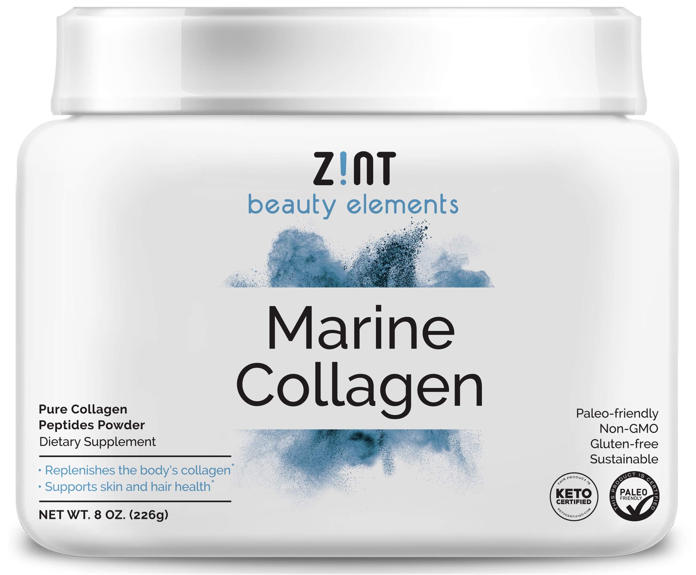 Hydrolyzed Marine Collagen Powder (8 oz): Anti Aging Collagen Peptides Protein Supplements from Japan - Unflavored, Paleo Certified, Sustainable, Non GMO - Beauty, Skin, Hair & Nails