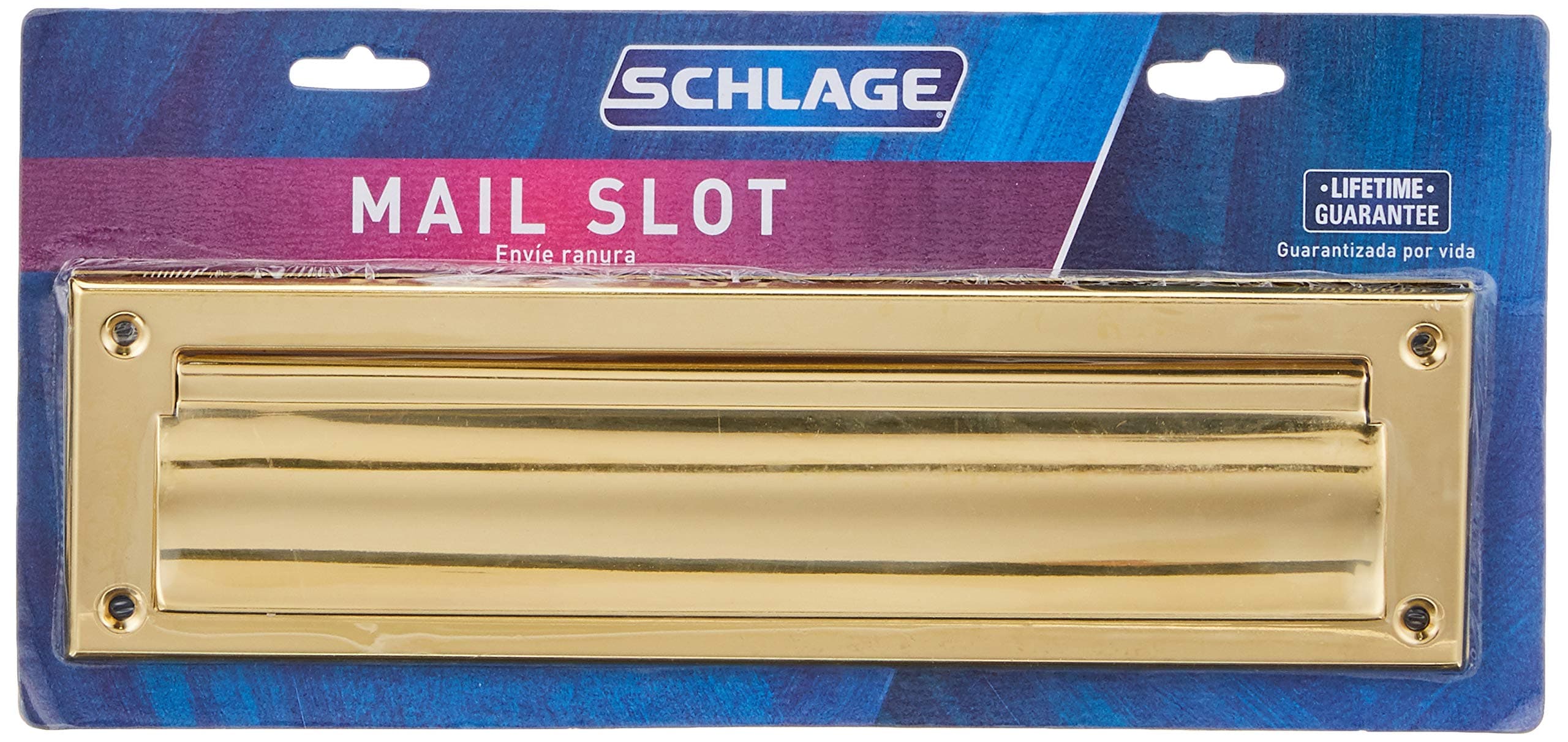 Schlage Lock SC620B3 2 x 11 Bright Brass Finish Slot / Magazine