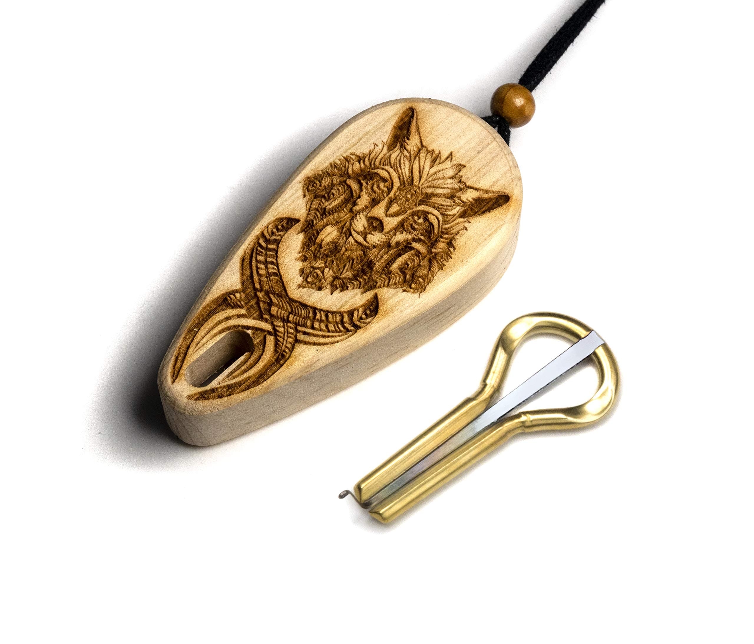 Jew's harp with case jaw harp mouth harp mondharp maultrommel by Pavel Potkin with cedar case"Fox"