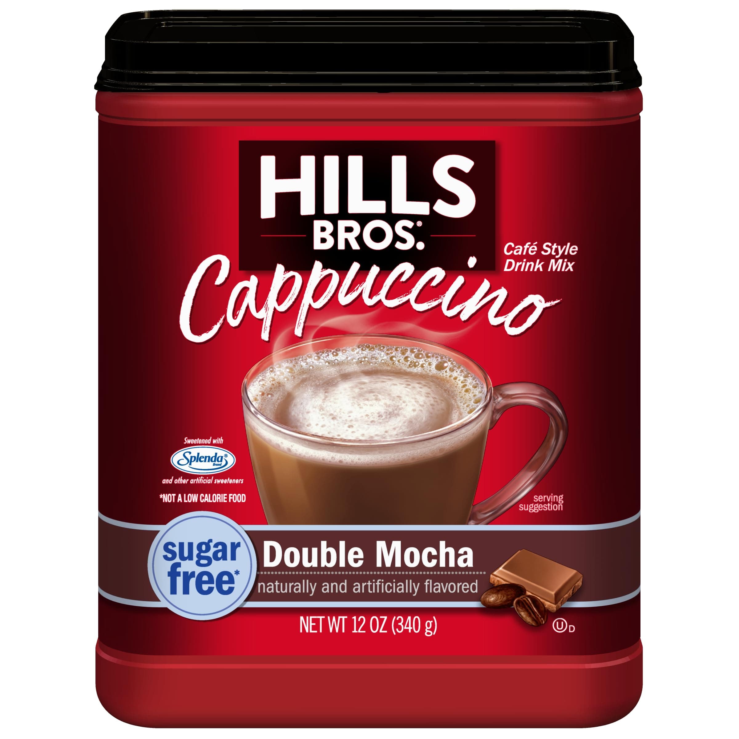 Cappuccino Mix – Rich, Frothy Coffeehouse-Tasting Instant Drink Mix – Quick and Easy Preparation – Perfect for Hot & Iced Drinks & Creaming Coffee – Sugar-Free Double Mocha, 1 Pack of 12oz