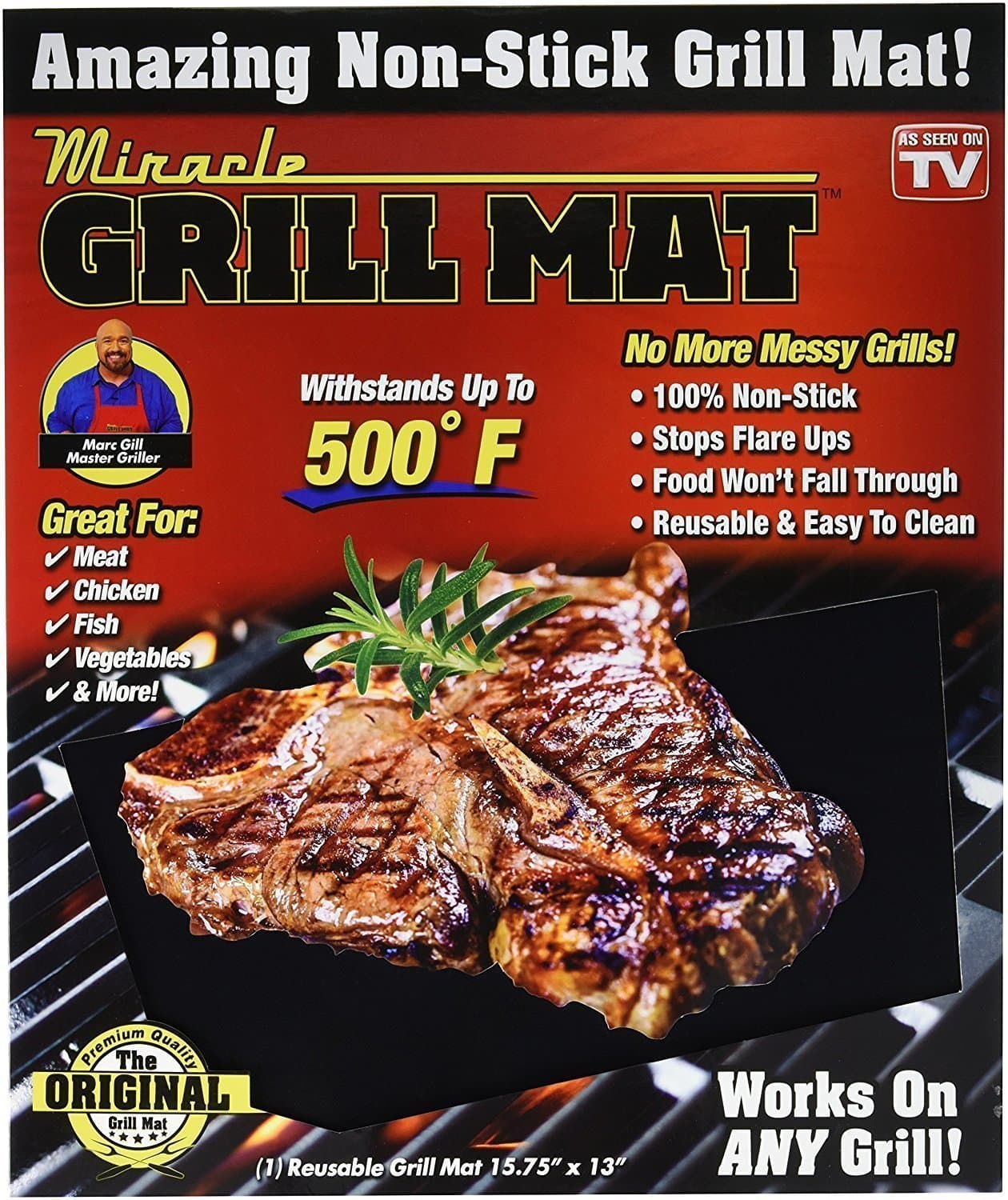 Set of 2 Heavy Duty BBQ Grill Mats - Plus Bonus Baking Mat - Non Stick, Reusable and Dishwasher Safe Barbecue Grilling Accessories