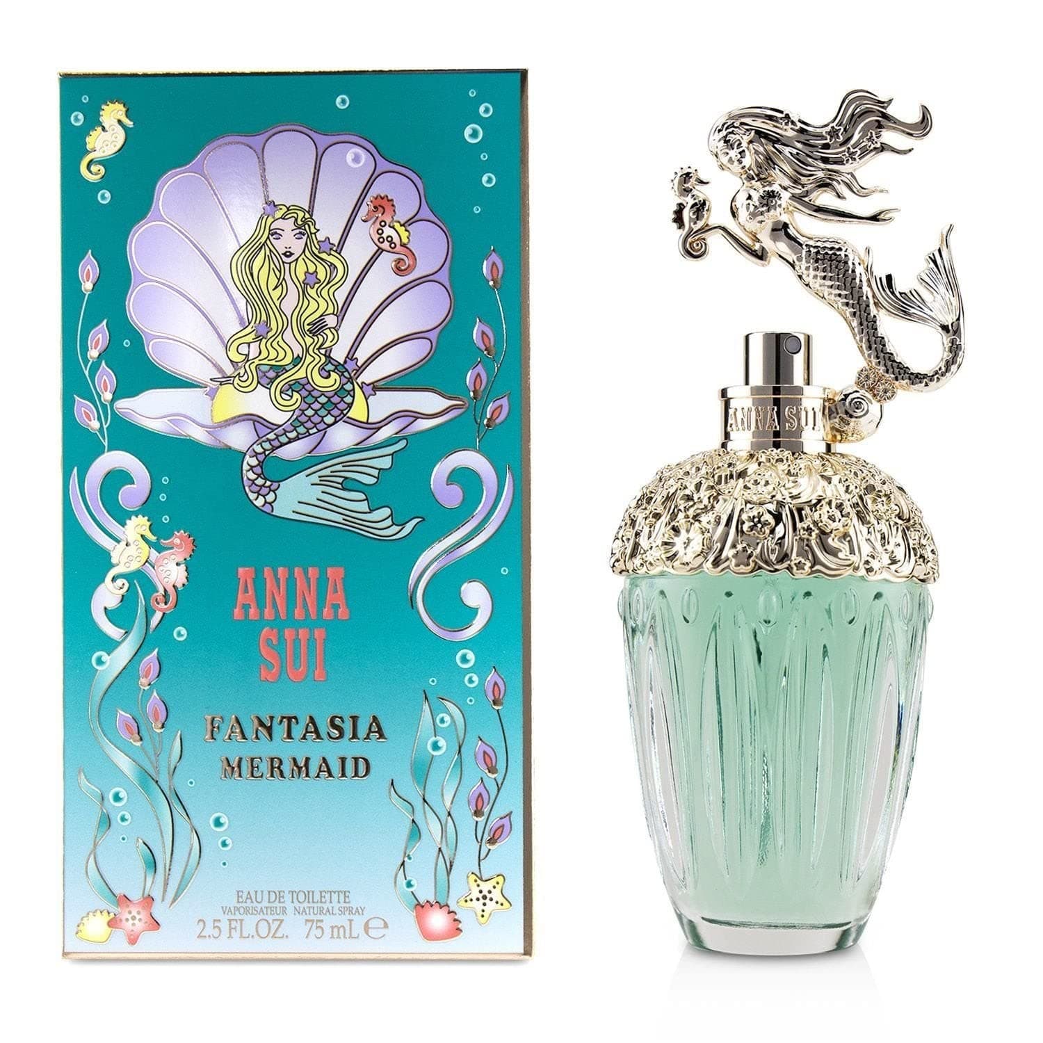 Anna Sui Fantasia Mermaid Eau De Toilette 75ml – Enchanting Fruity Floral Perfume for Women – Fresh, Playful & Dreamy Fragrance