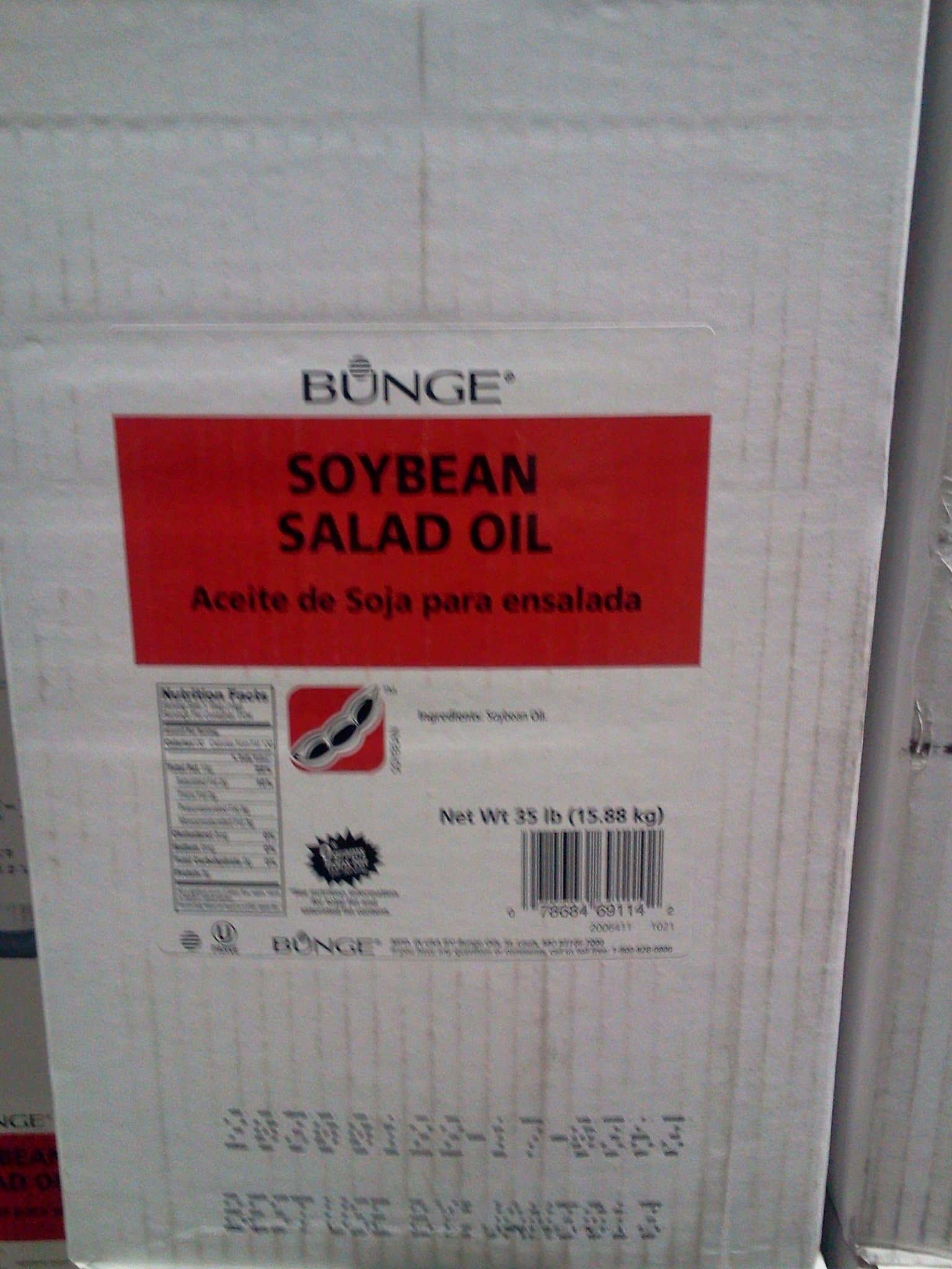 Bunge Soybean Salad Oil 35 Lb