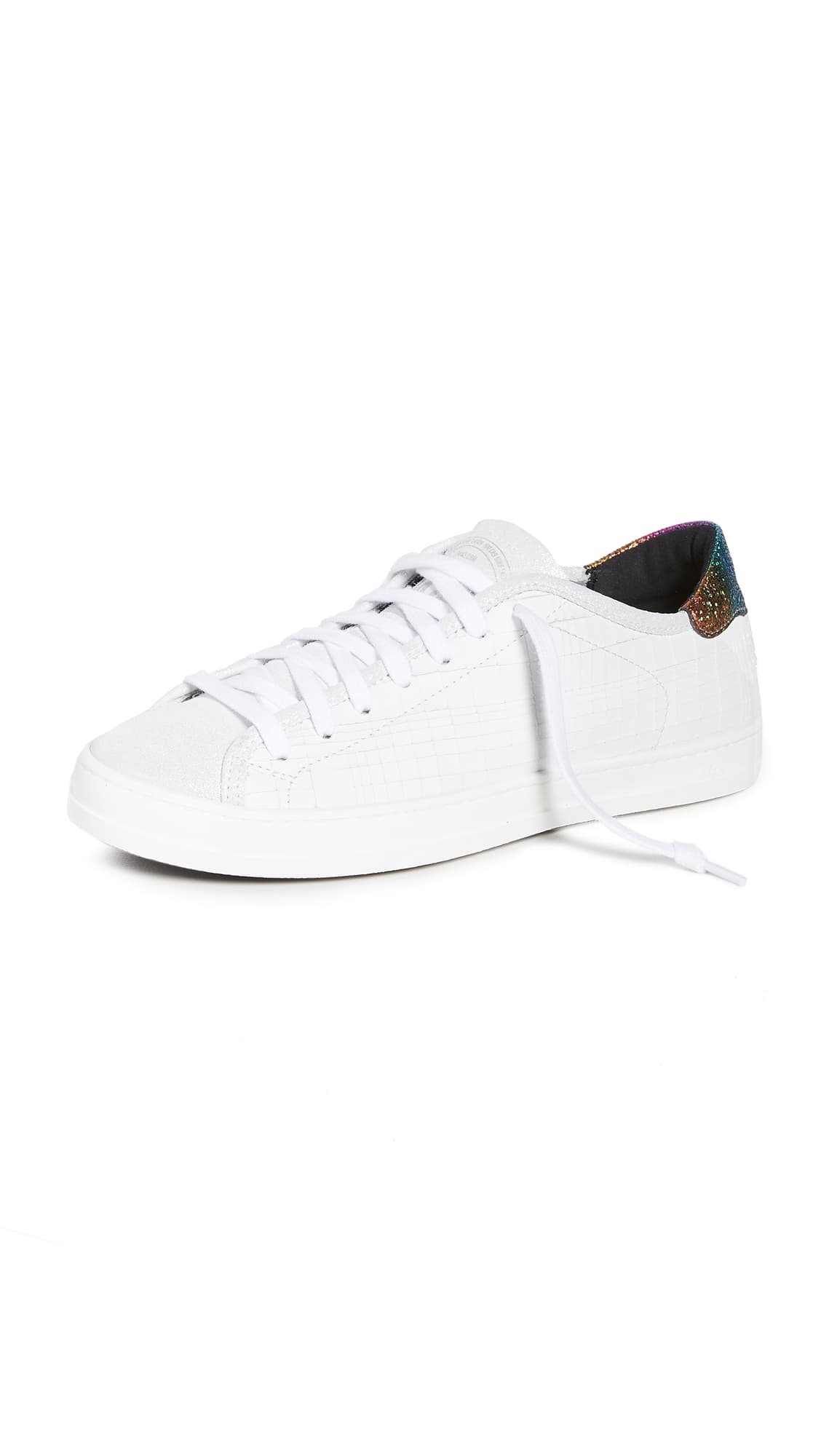 P448Women's Johnny Sneakers, Dama, White, 10 Medium US