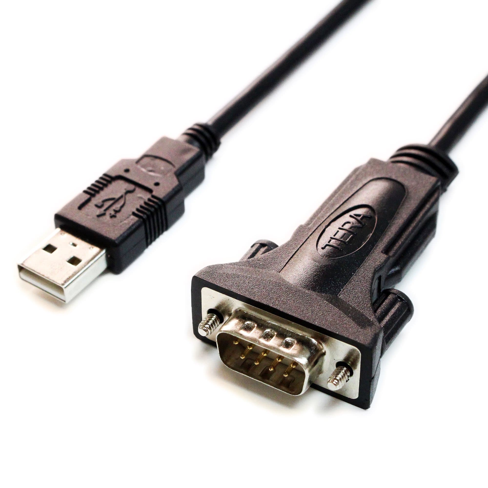 Tera Grand Premium USB 2.0 to RS232 Serial DB9 6' Adapter Cable - Supports Windows 10, 8, 7, Vista, XP, 2000, 98, Linux and Mac - Built with FTDI Chipset and Thumbscrews