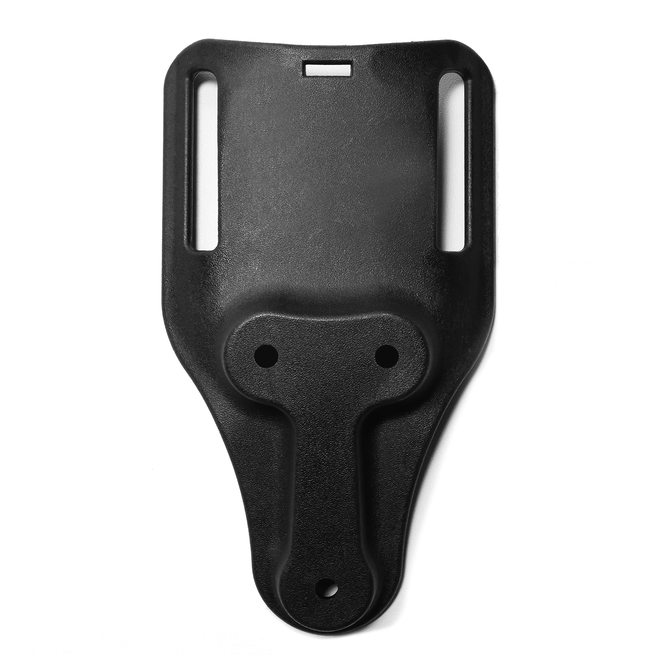 Mid Ride UBL, Universal Belt Loop Adapter with 2" Belt Slot, 3-Hole Pattern, Attachment for Duty Holster, Plain Black Finish,One Size