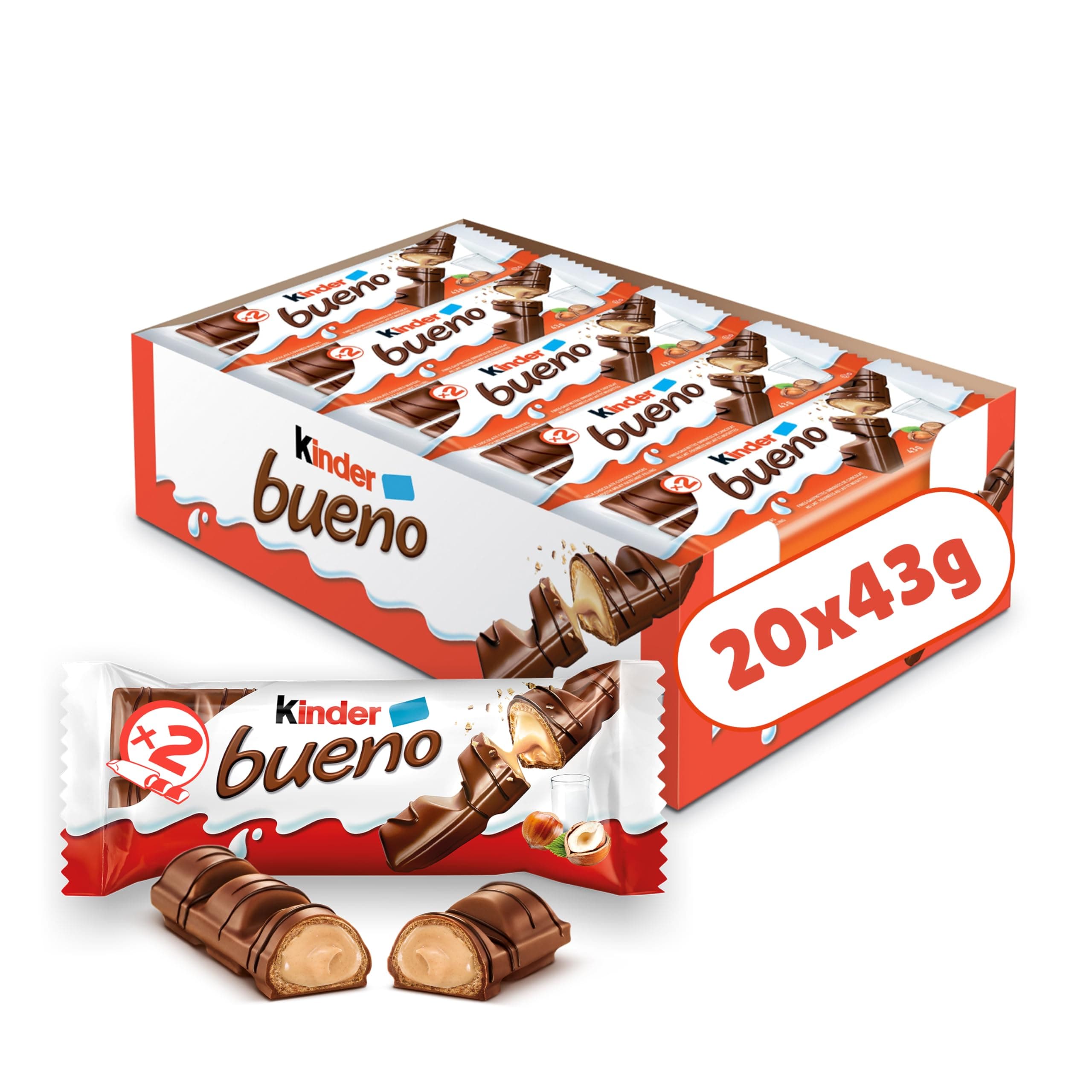 Kinder Bueno Chocolate 20Pk ( 43 Grams Per Pack )