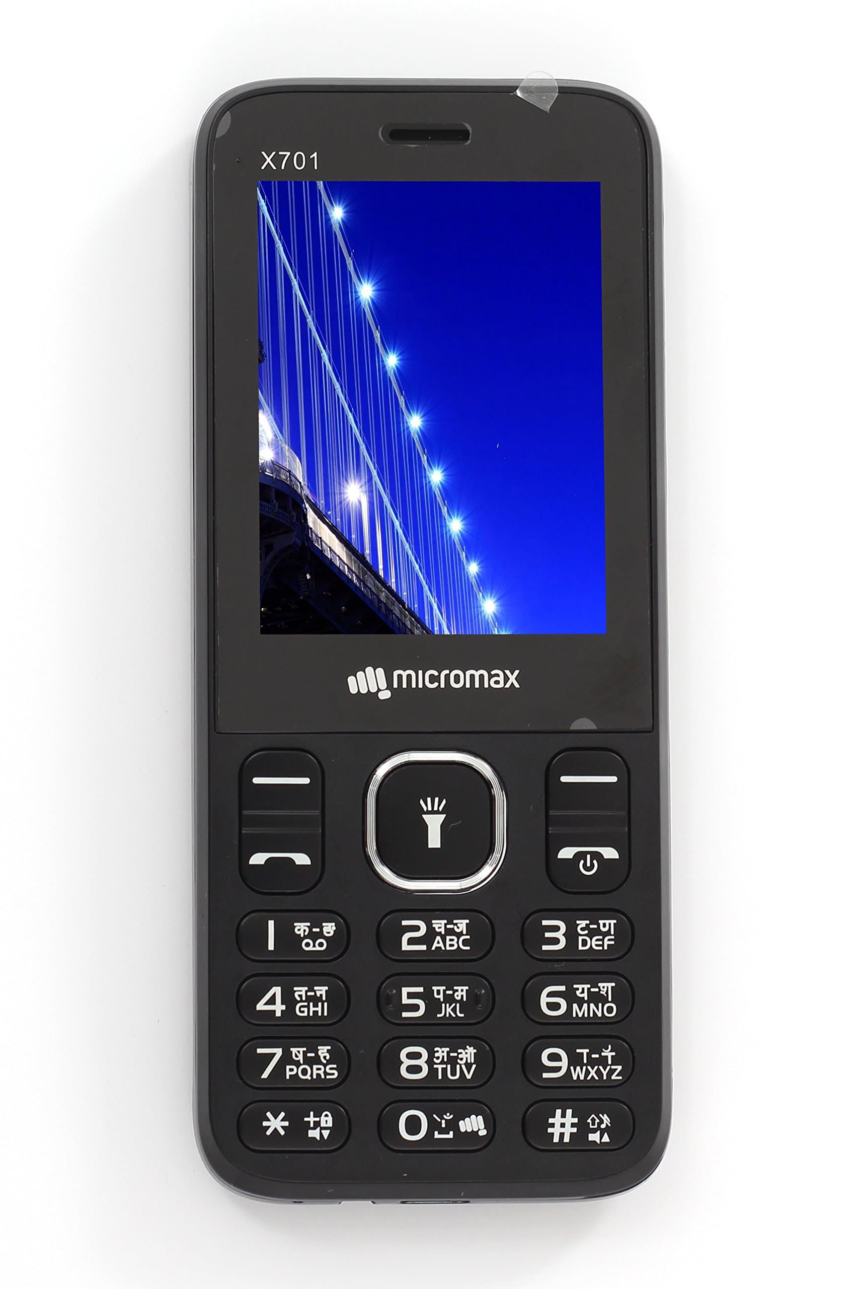 Micromax X701 Black Mobile 2.4 inch Display phone Dual SIM Cellphone Keypad Cell (Black)
