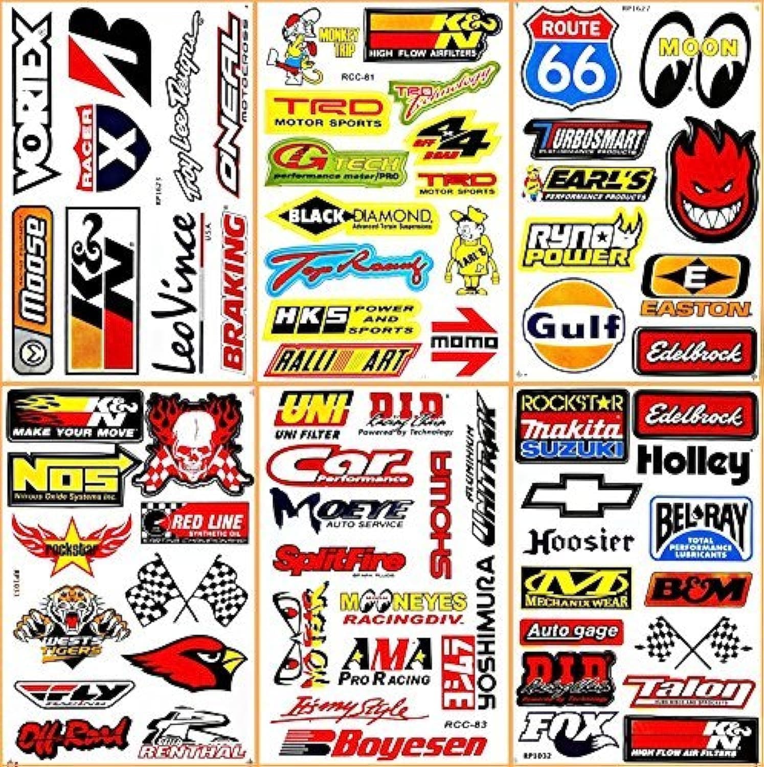 B4B Stickers Cars Motorsport Nos Gulf Hot Rod Nascar Drag Racing Lot 6 Vinyl Graphic Decals Stickers D6094