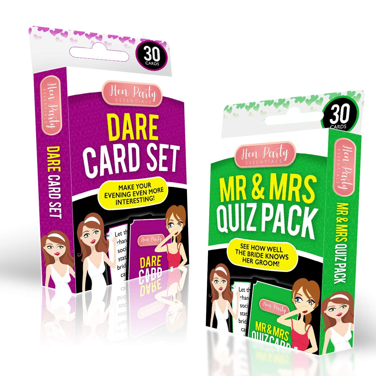30 Hen Party Dare cards and 30 Mrs and Mrs Style Hen Party Games | Hen Party Accessories | Includes Hen Party Theme Ideas and Games Ebook
