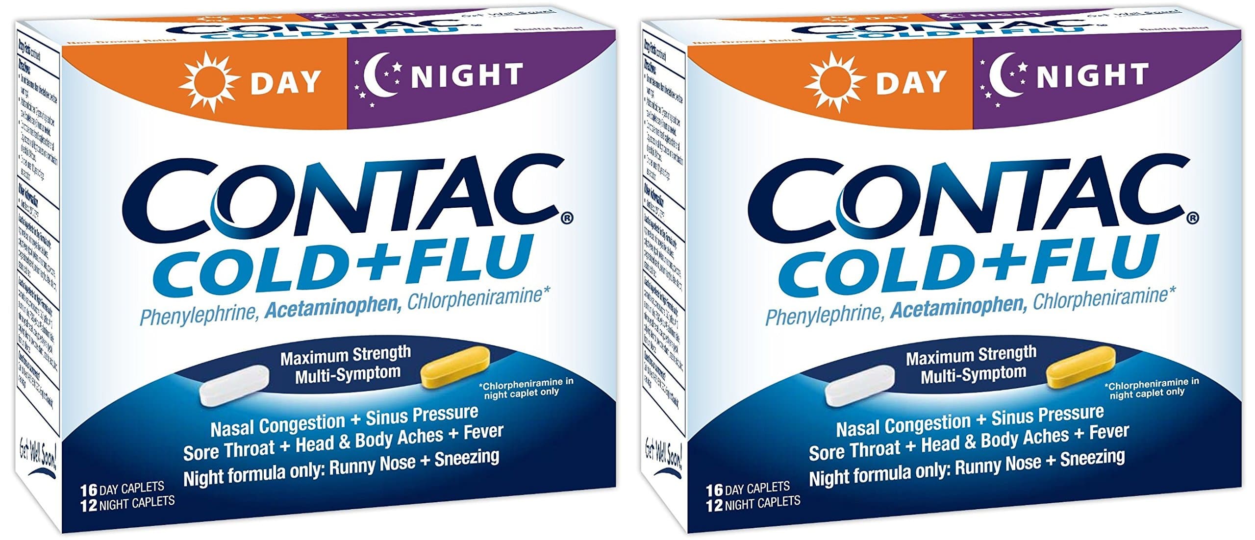 Contac Cld & Flu Day/Nite Size 28ct Contac Cld & Flu Day/Night Caplets 28ct