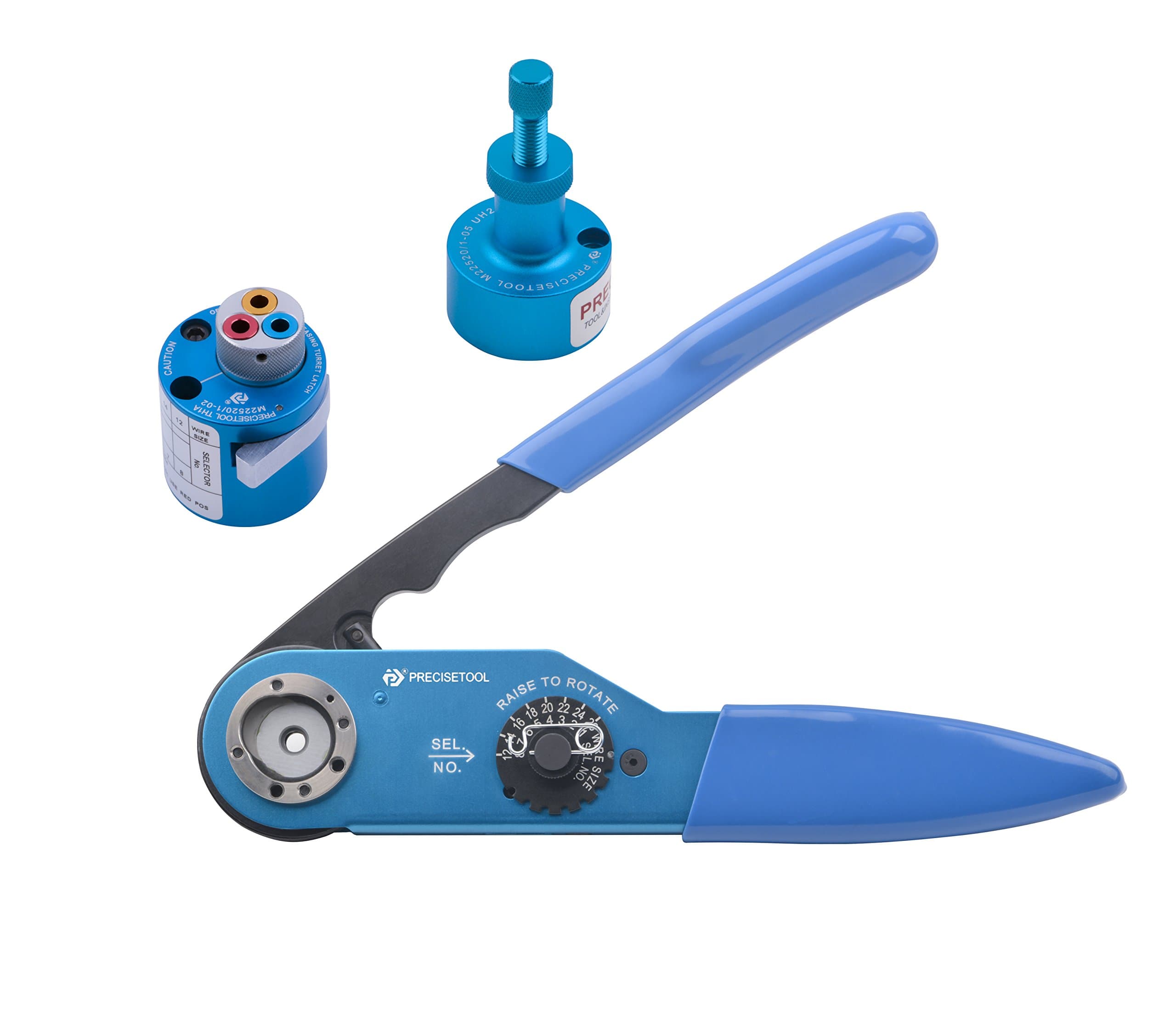 PRECISETOOL YJQ-W2A(af8,m22520 1 01) Military Standard Crimp Tools & UH2-5(m22520/1-05) Universal Positioner & TH1A(m22520/1-02) Adjustable Positioner