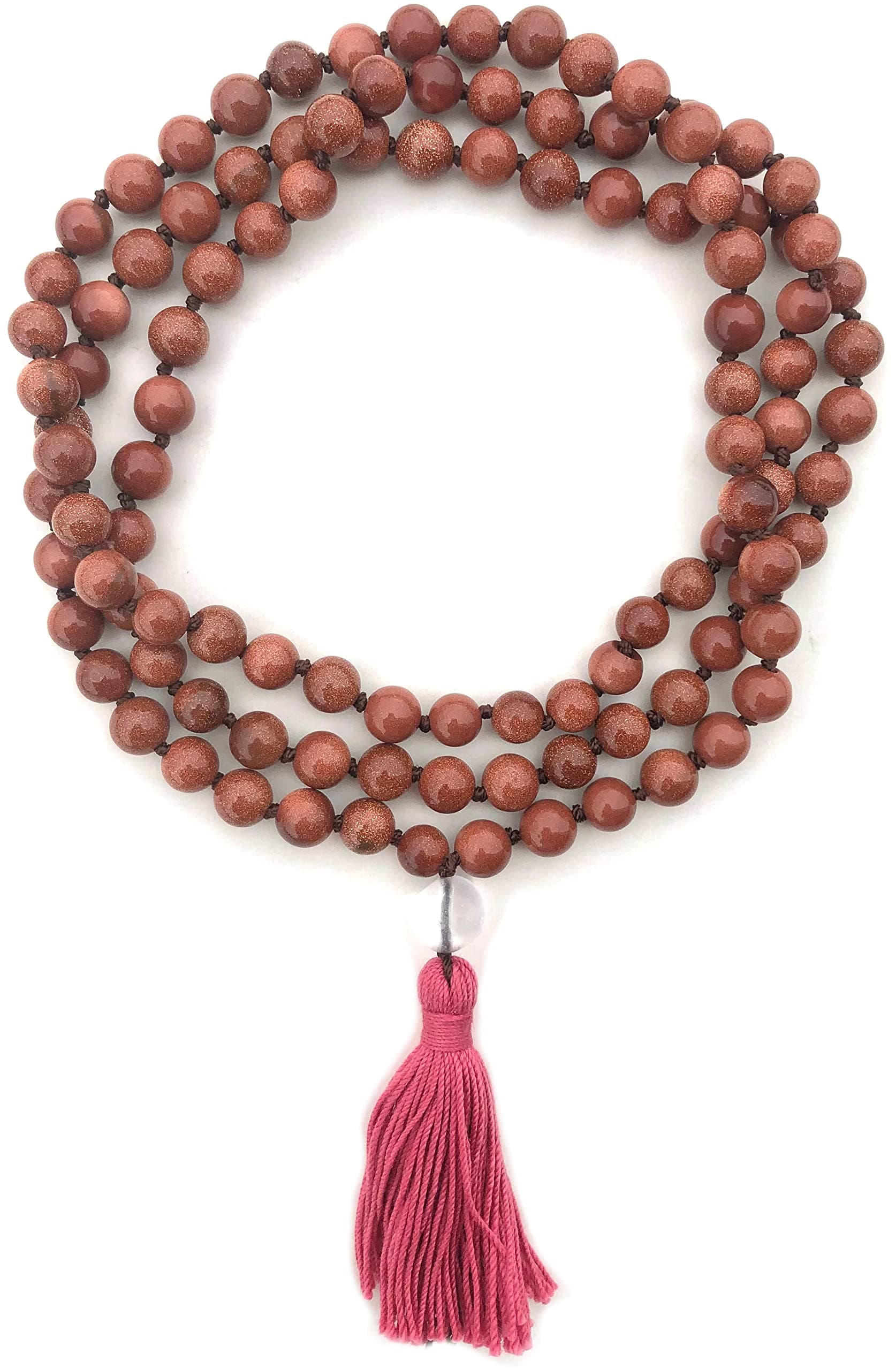Mala Goldstone Hand Knotted 108 Bead Prayer Mala