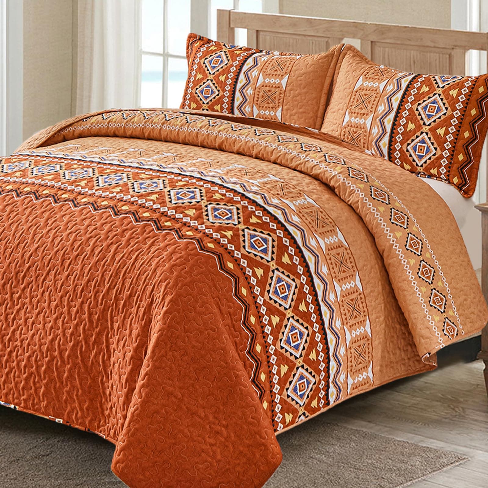 burnt orange quilt