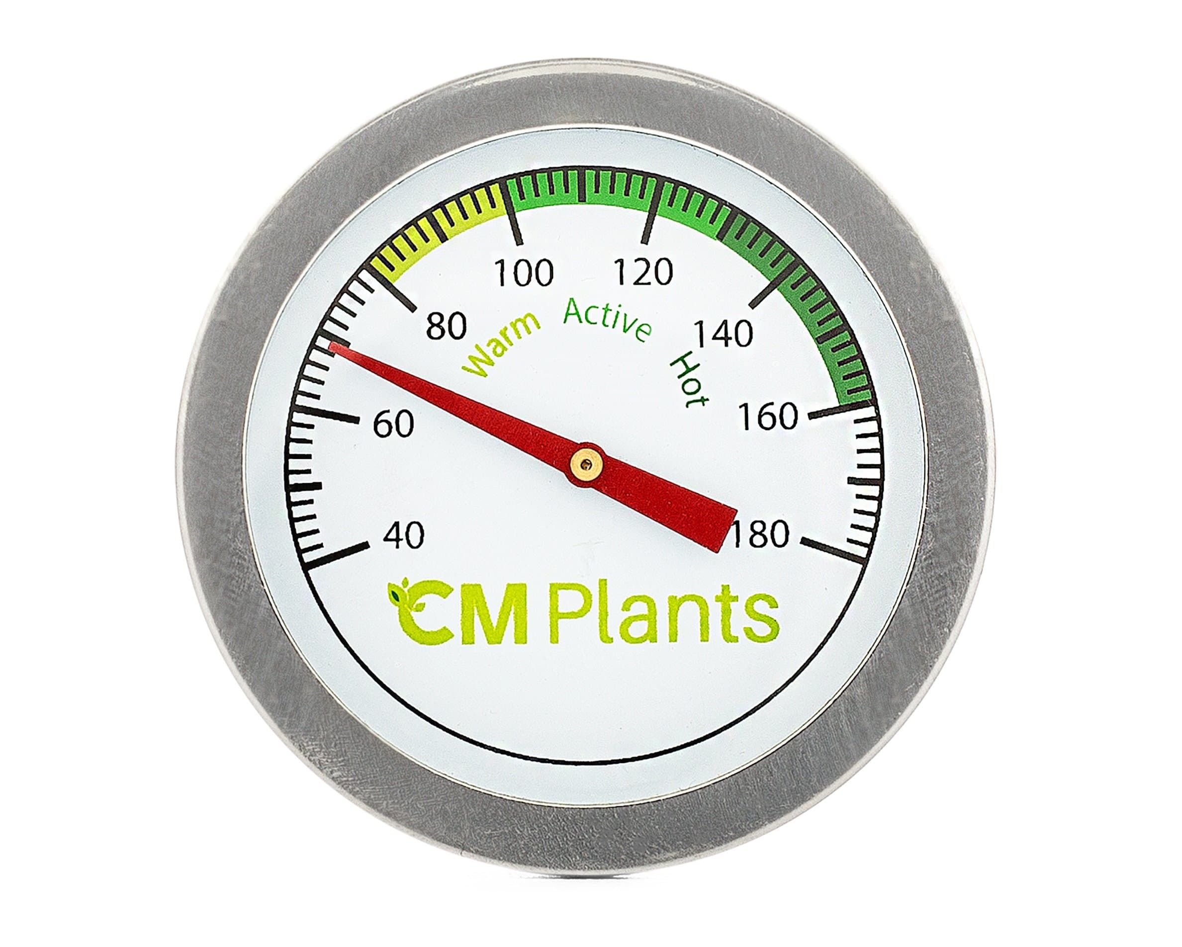Compost Thermometer - Quality Stainless Steel Bimetal Thermometer for Backyard Composting - 2 Inch Diameter Fahrenheit Dial, 20 Inch Temperature Probe