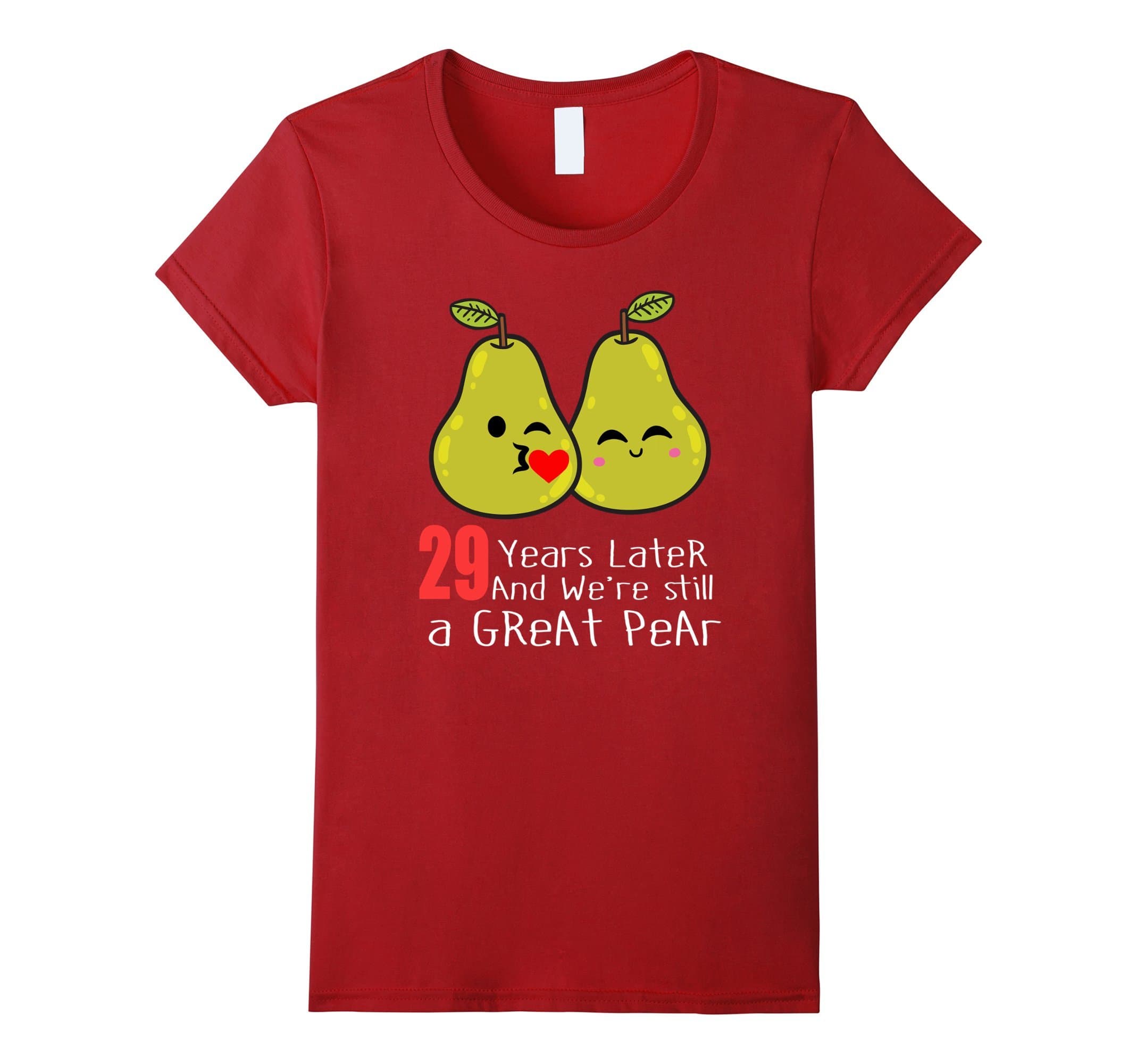 Women's 29th Wedding Anniversary Shirt Gifts Funny Couples T-shirt Large Cranberry