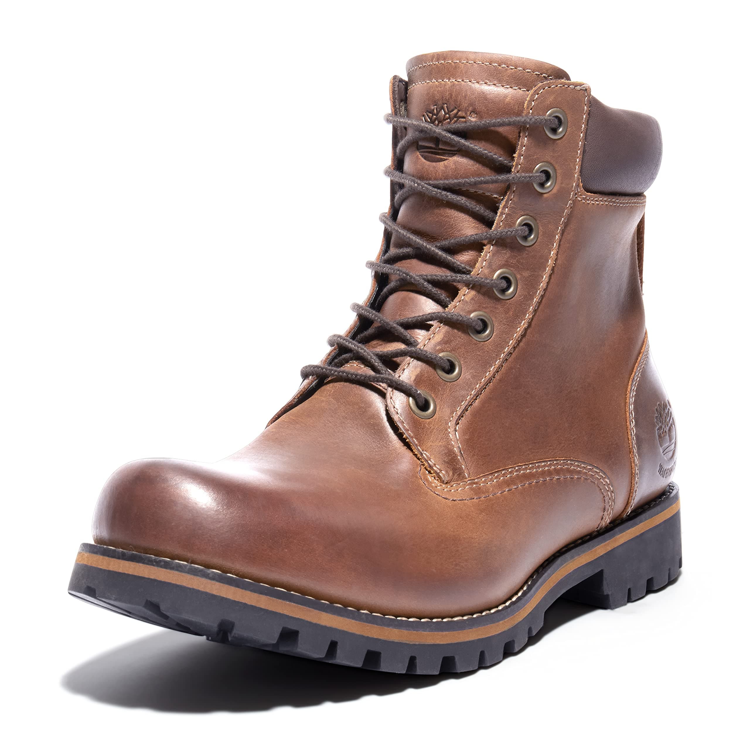 Timberland Men's Rugged 6 Inch Plain Toe Waterproof Lace-up Boots