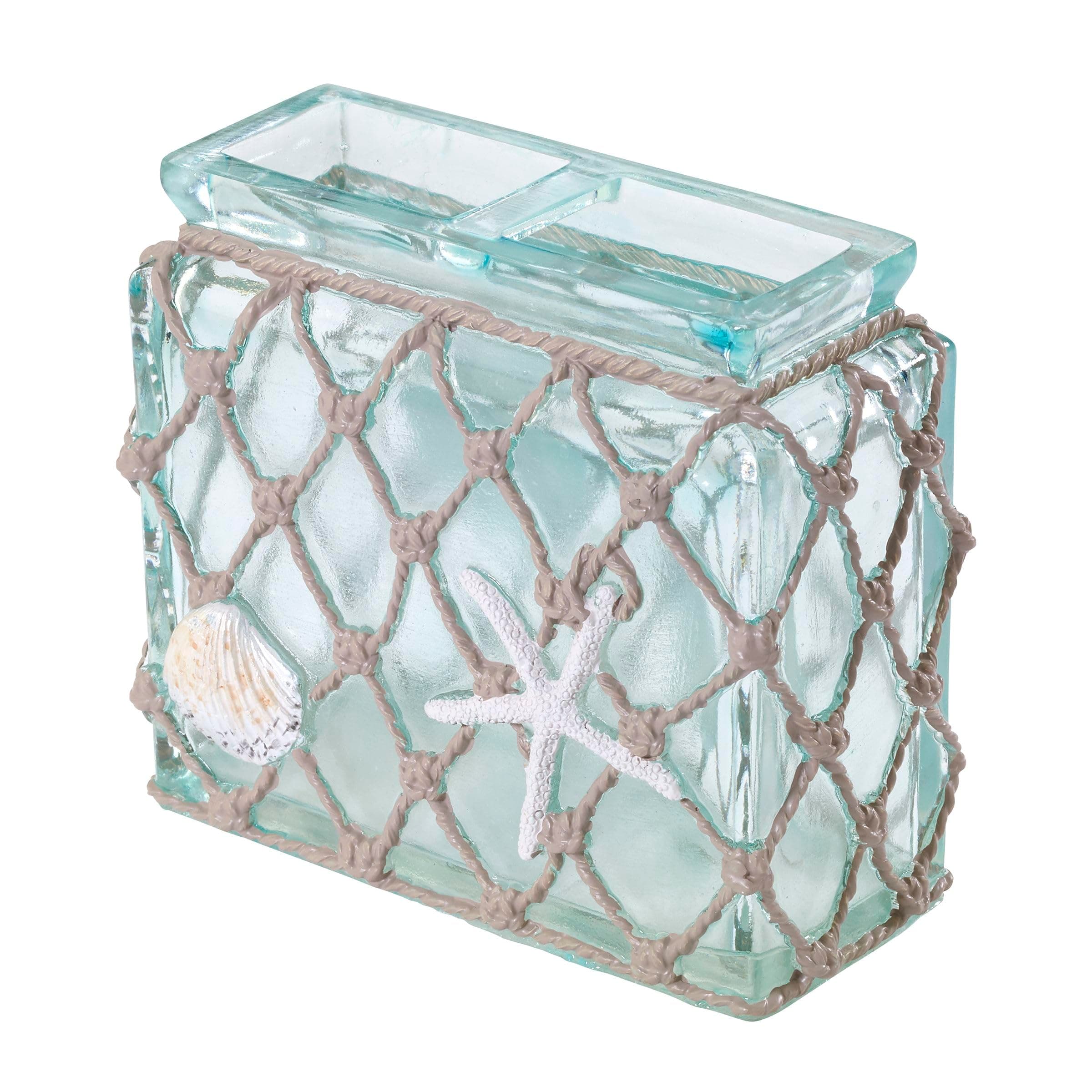 Toothbrush Holder, Resin Bathroom Accessories, Beach Inspired Bathroom Decor (Seaglass Collection)