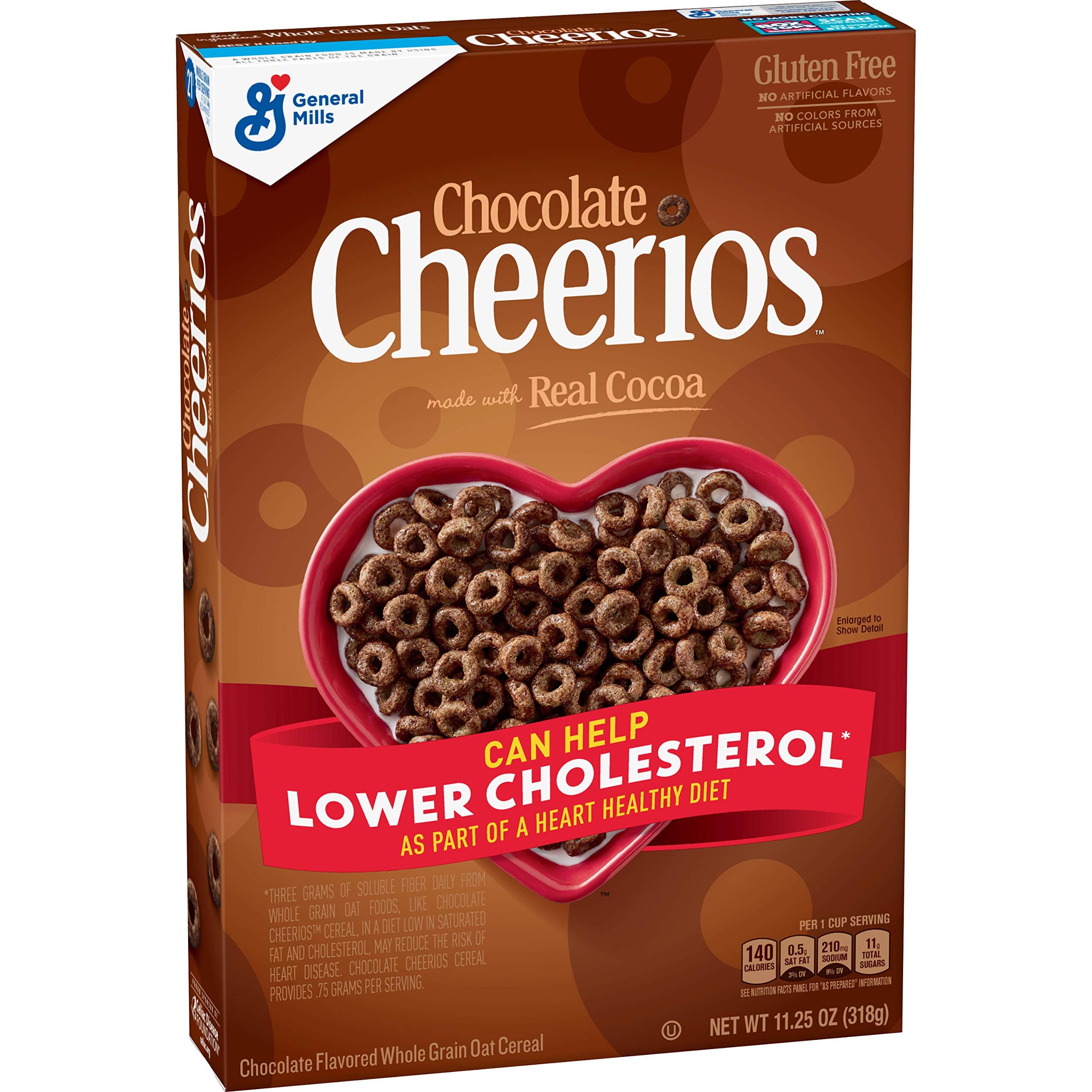 Chocolate Cheerios Cereal, Gluten Free, 11.25 oz (Pack of 12)
