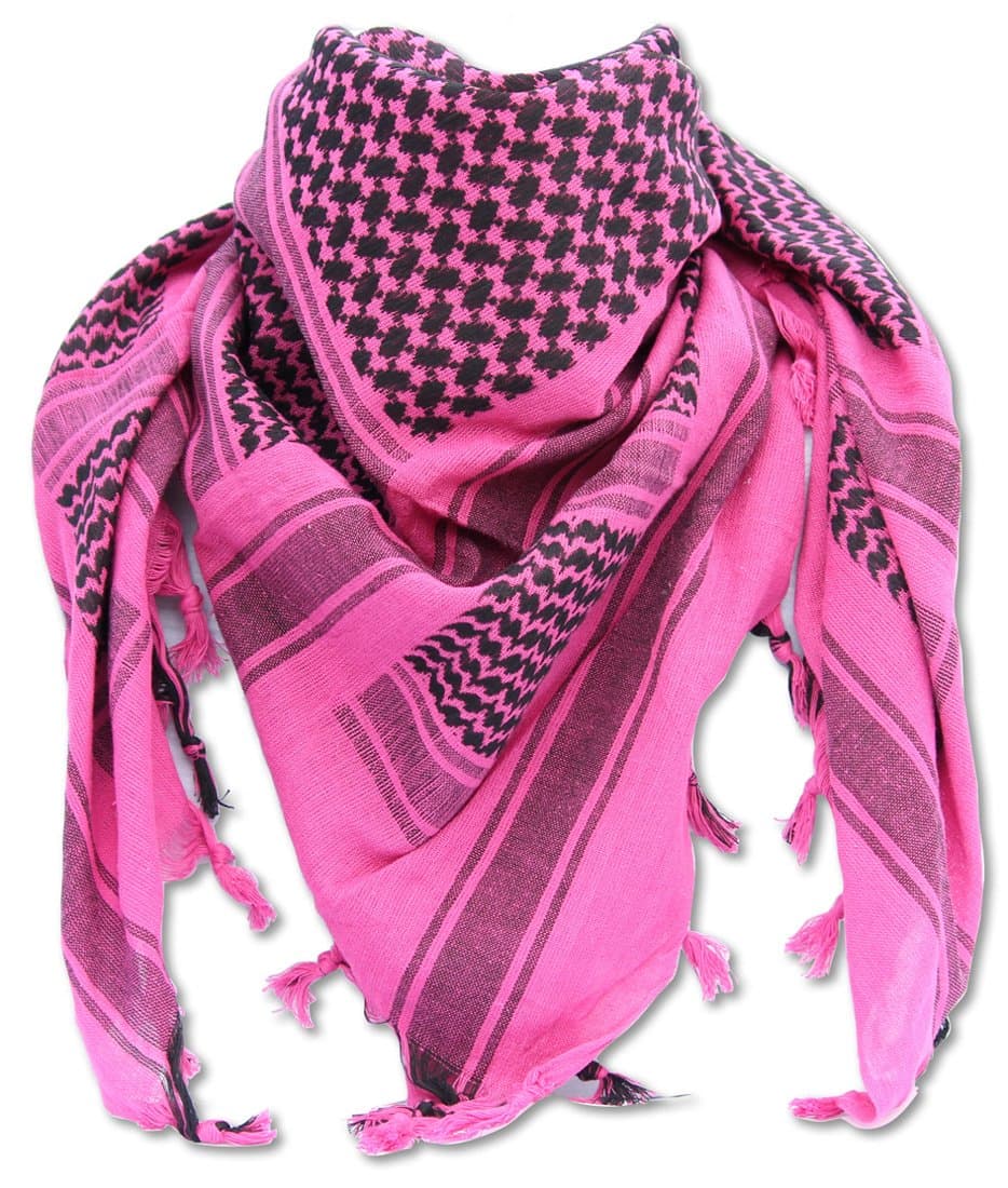 SHEMAGH SCARF ARMY ISSUE ARAB MILITARY FORCES SAS BIKER NECK WARMER (Pink, One Size)