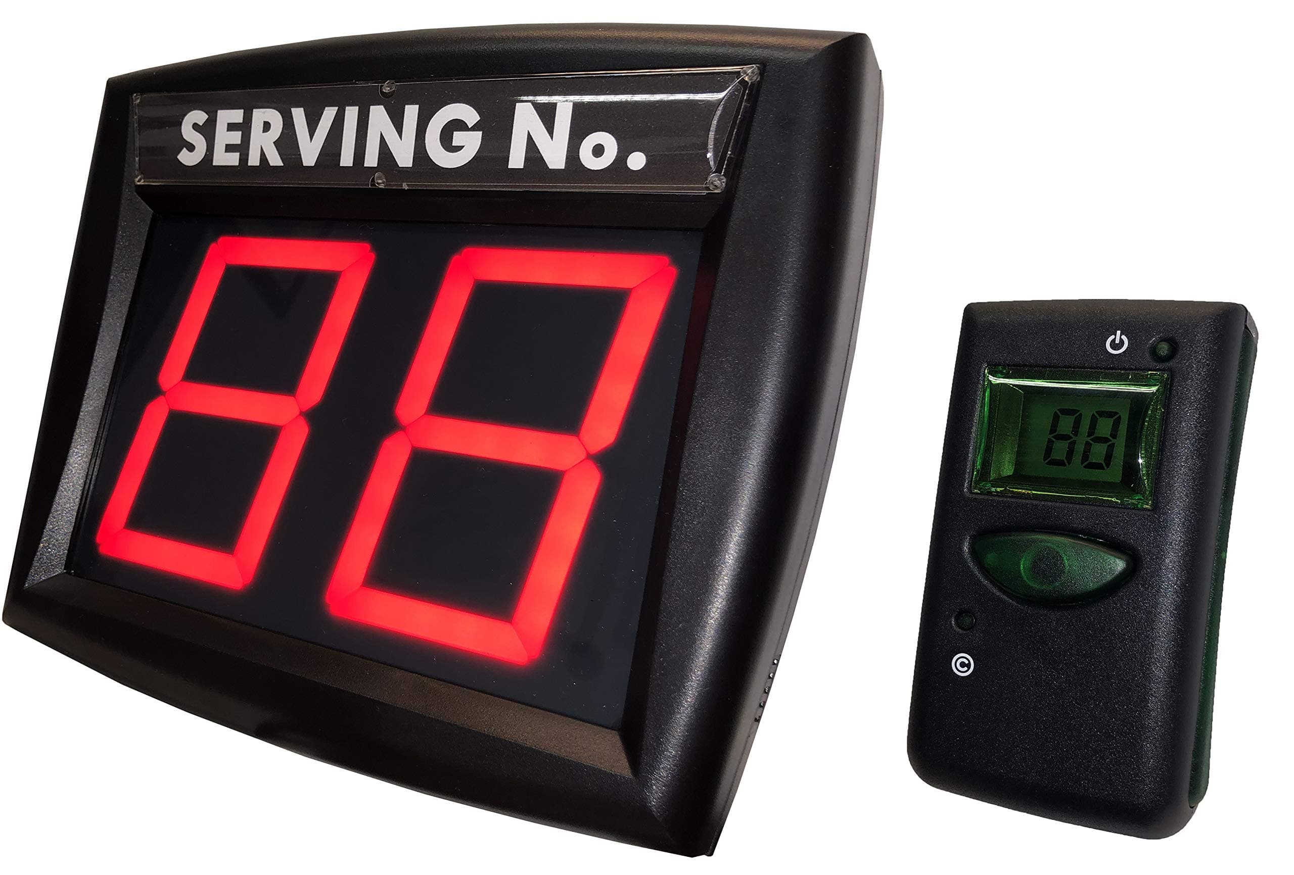 Queue Management System (Red Led) with LCD radiocontrol