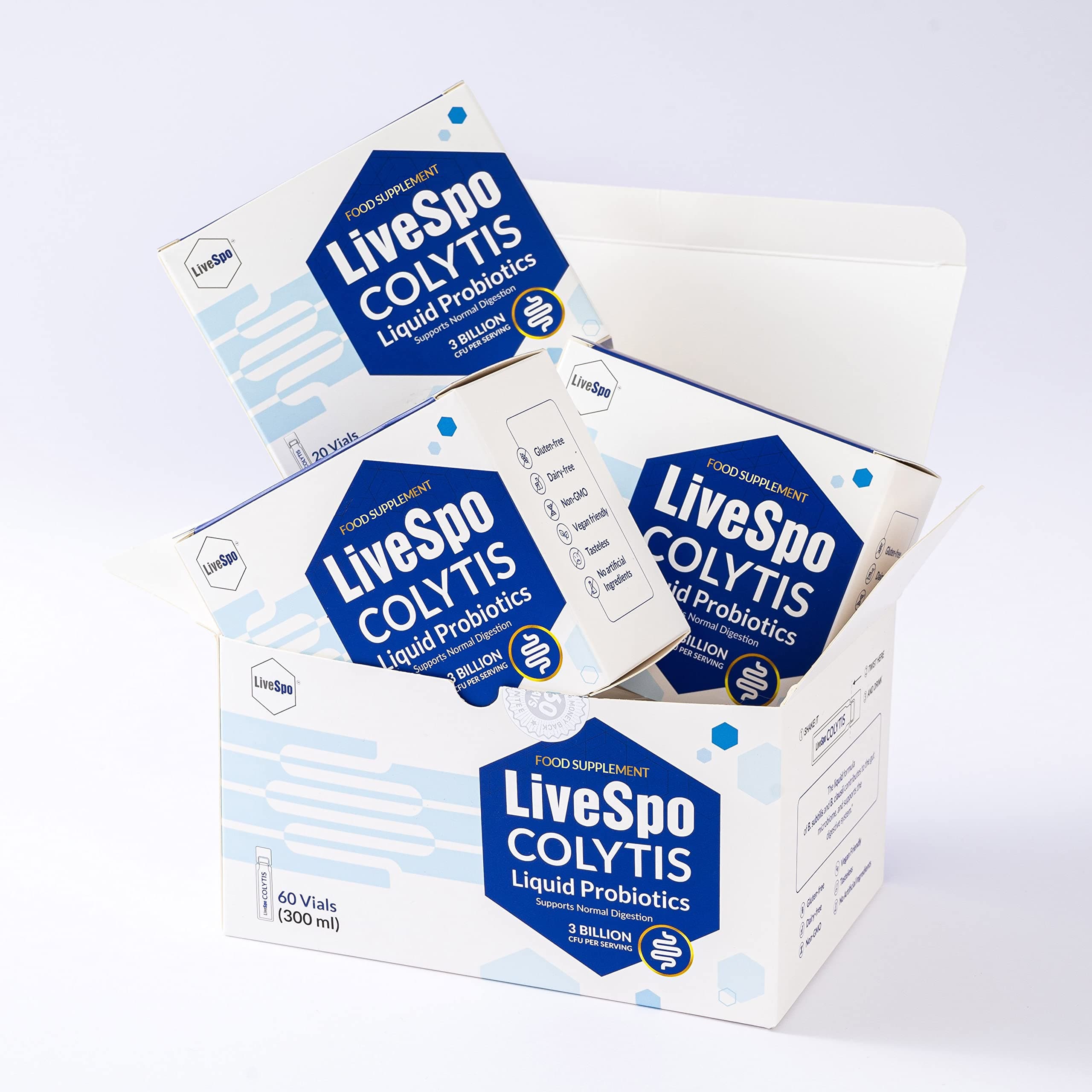 LiveSpo Colytis Liquid Probiotics for Gut Health Men Women Adults | Probiotics Supplements for Digestive Health with 3 Billion CFU (Pack of 3)