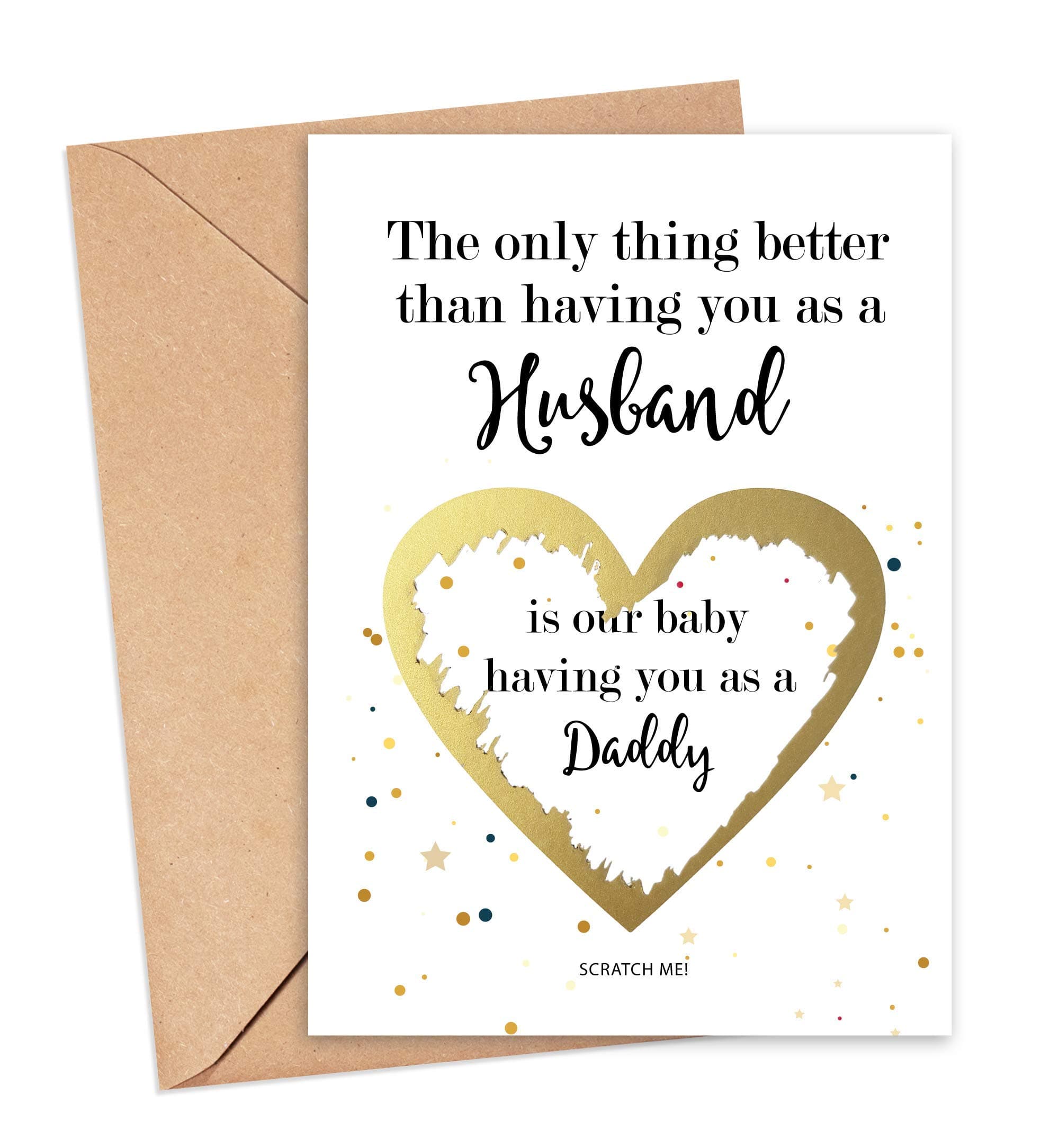 You're going to be Daddy card baby reveal for husband Pregnancy announcement scratch card personalised PA114