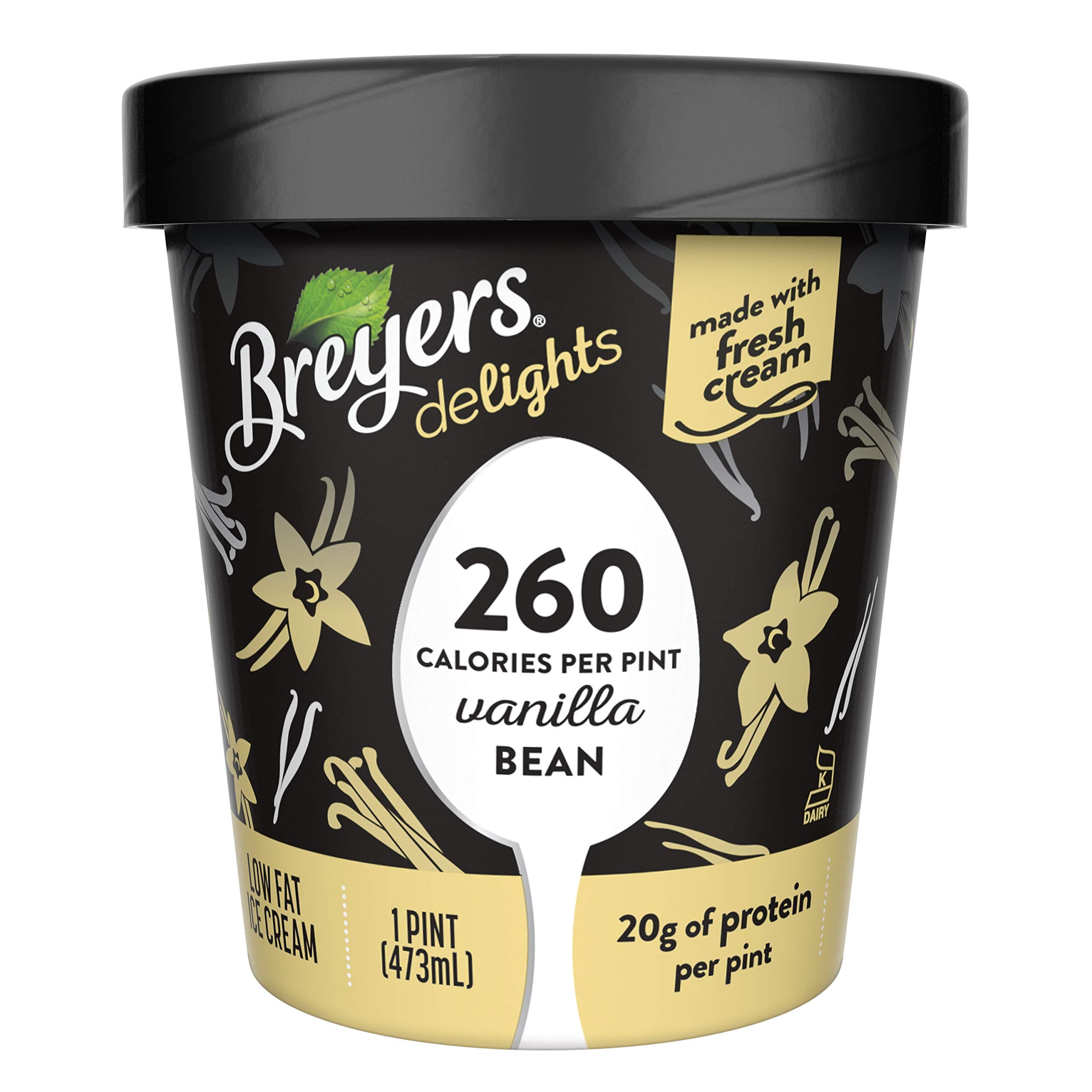 Breyers Delights Ice Cream, Vanilla Bean 16 oz (Frozen)