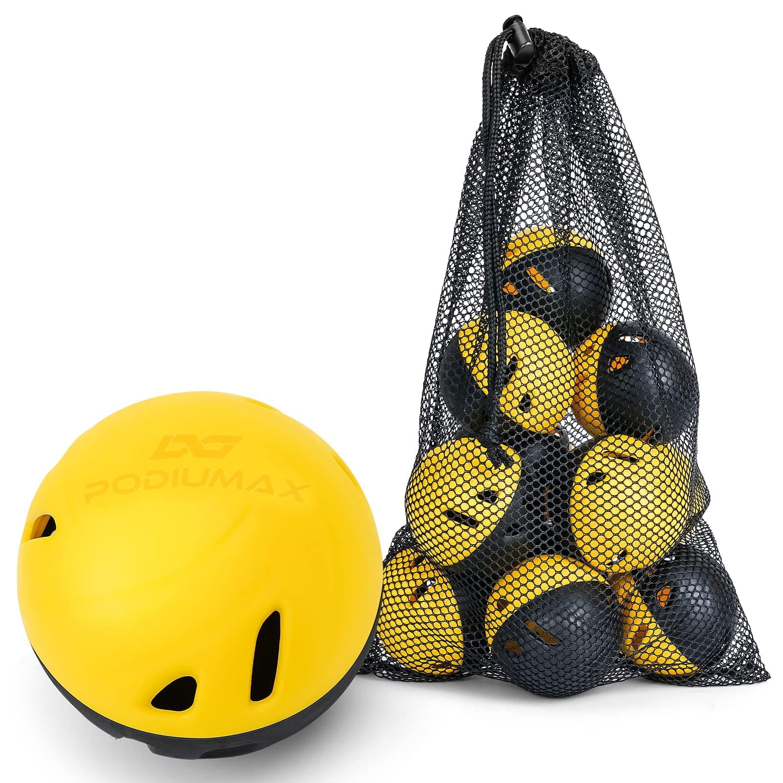PodiuMaxLimited Flight Baseball Sports Equipment in One Dozen, Yellow