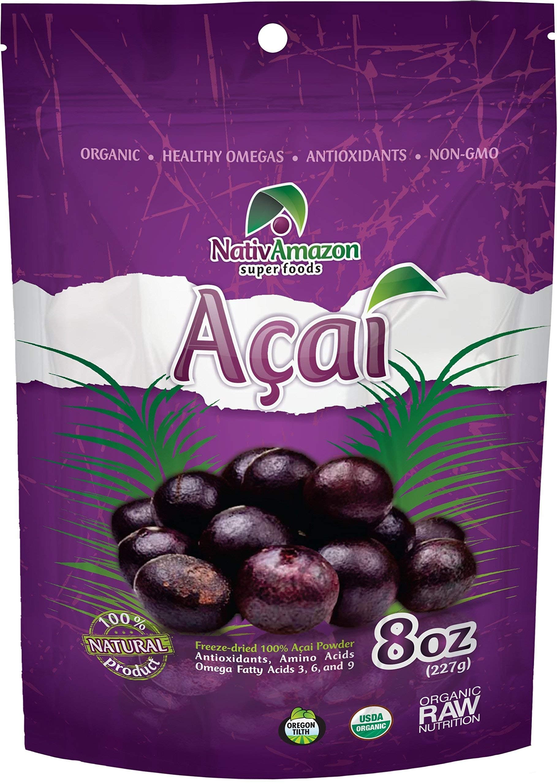 Pure Açaí Berry, Organic Freeze-dried Powder