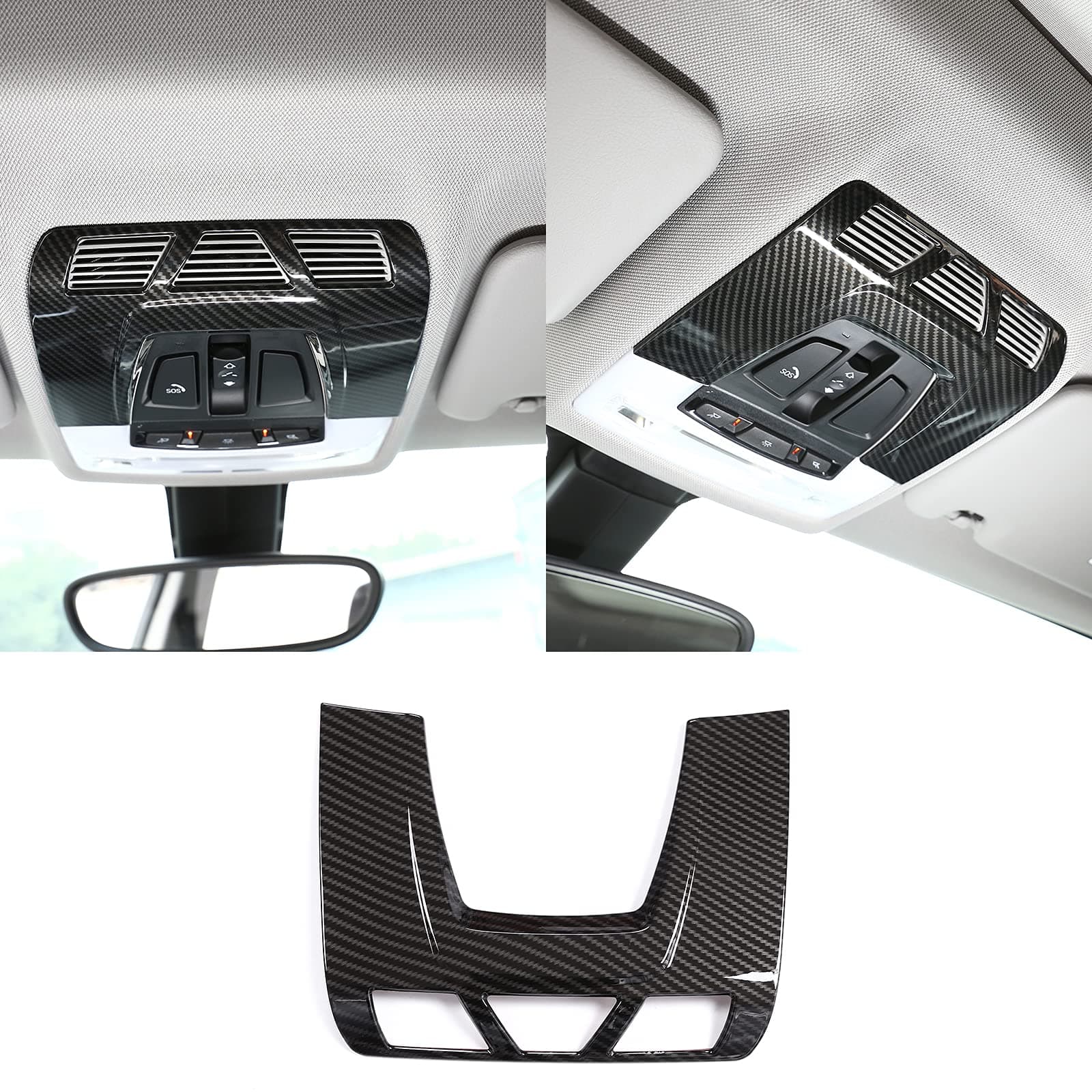 for Toyota Supra GR A90 A91 MK5 2020-2022 Car Interior Front Reading lamp lampshade Trim car Interior roof Light (Carbon Fiber Pattern)