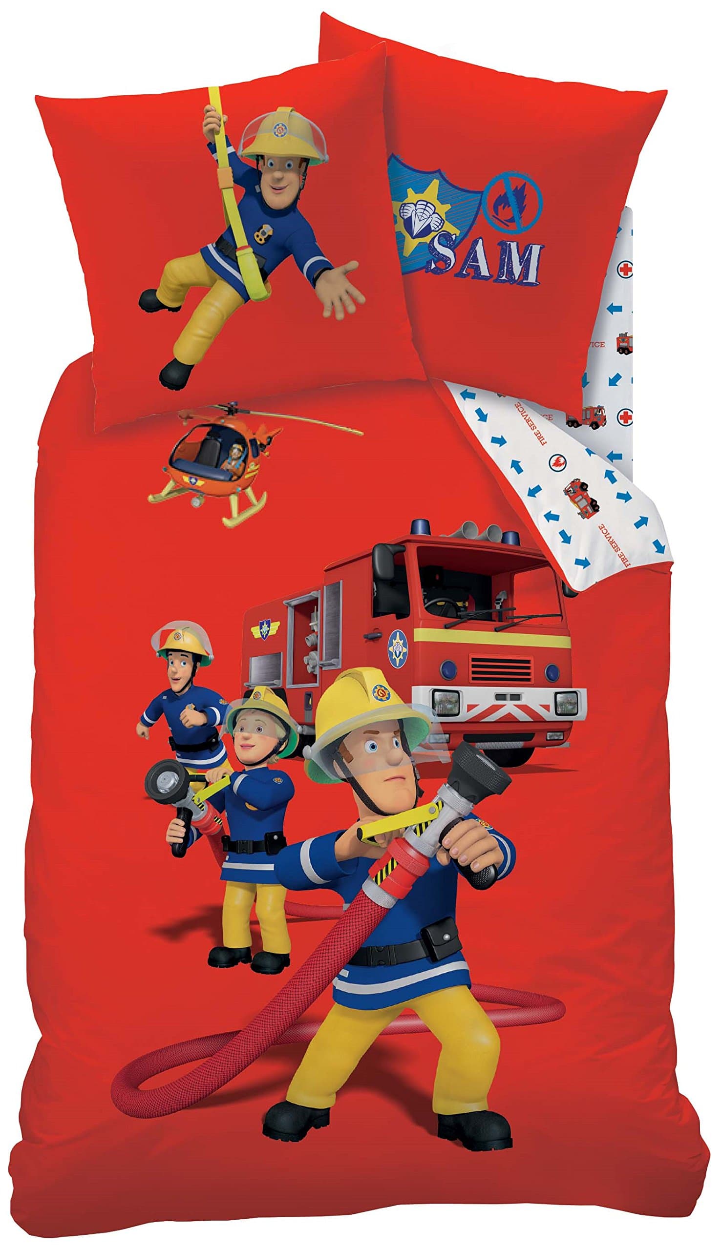 Fireman Sam – Duvet Cover (140 x 200 cm) + Pillowcase (63 x 63 cm) – Fireman Sam Bed Set