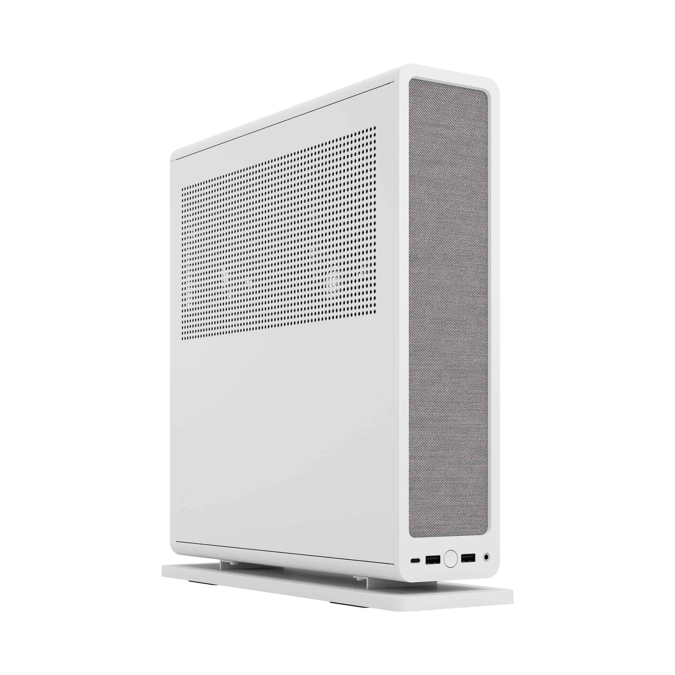 Fractal Design Ridge White PCIe 4.0 Riser Card with Two 140mm PWM Aspect Fans Type C USB m-ITX PC Gaming Case