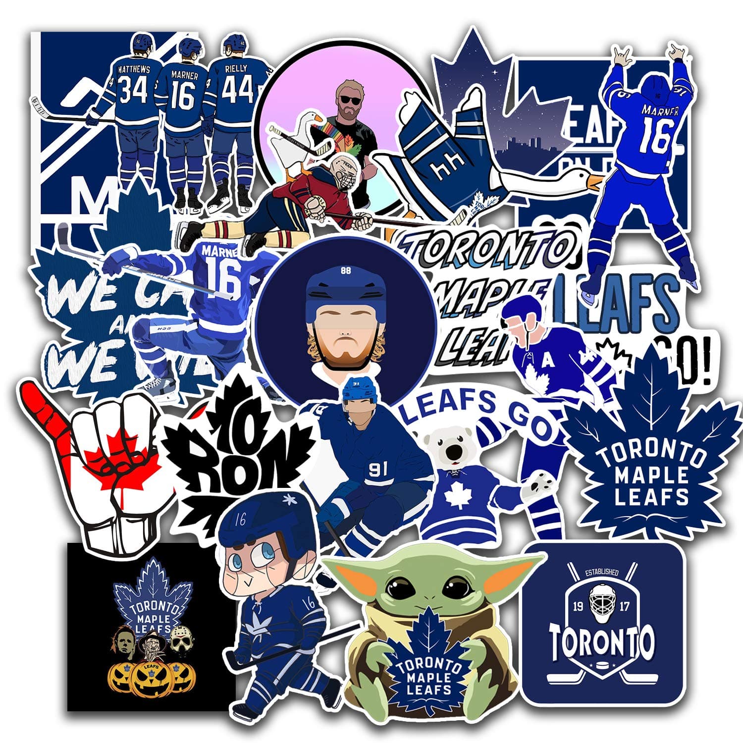 23 PCS Set of Toronto Vinyl Maple Leafs Stickers Pack Toronto Decal Maple Leafs 2-2.5 inches