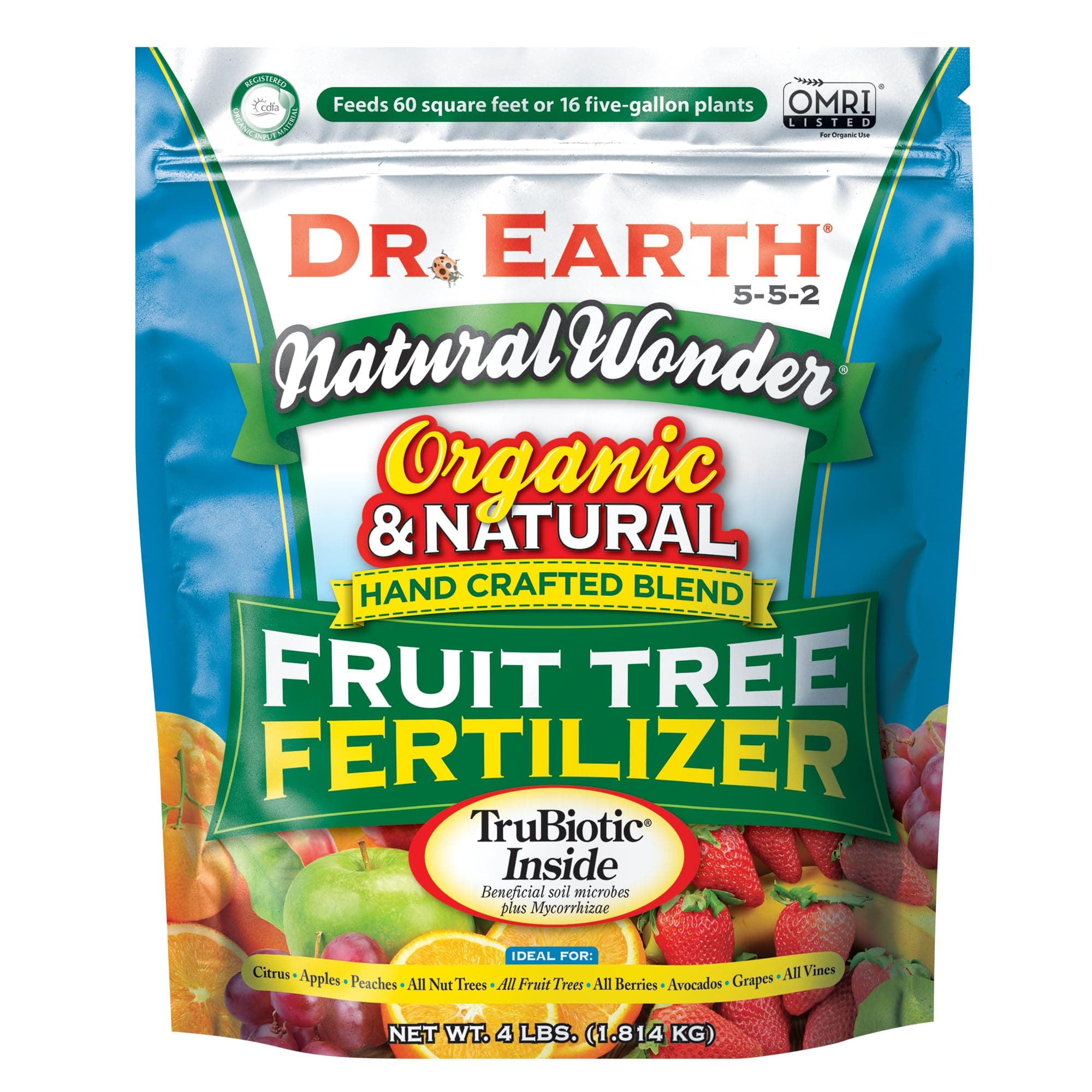 Dr. Earth Natural Wonder Organic Fruit Tree Fertilizer - 4lb 5-5-2