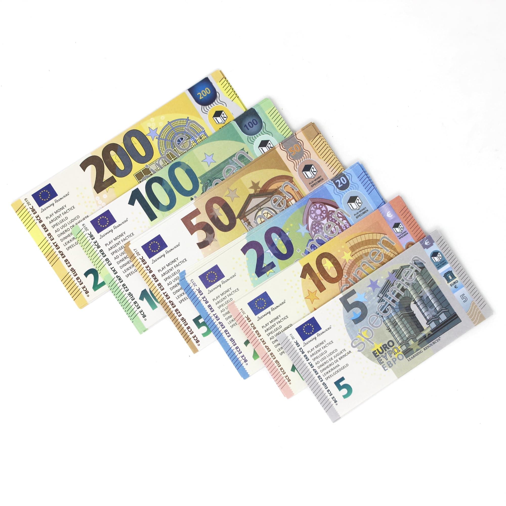 Learning Resources Euro Learning Resource Pack, Set of 60 Banknotes