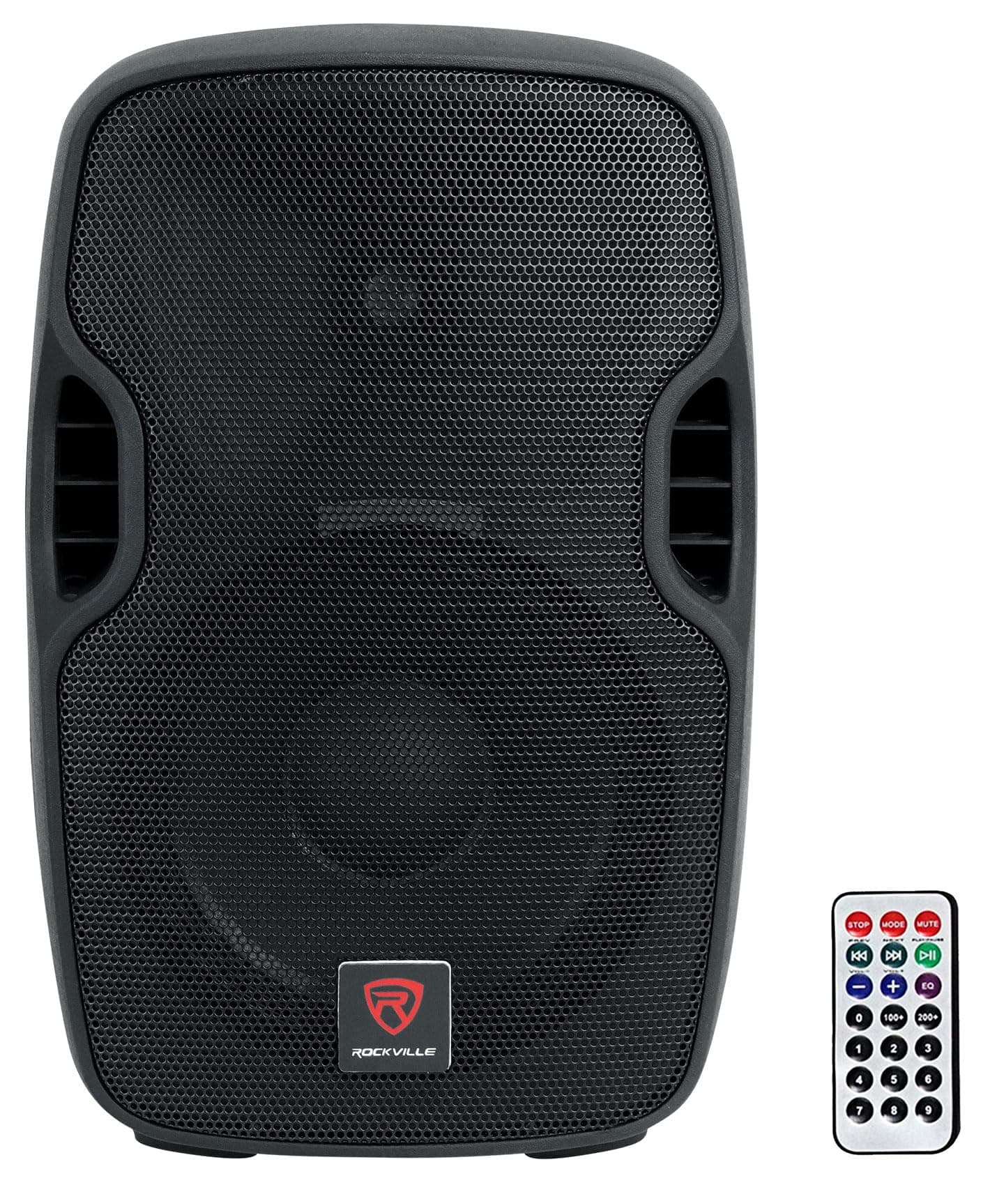 Rockville BPA10 10" 400W Peak Powered PA DJ Speaker with Bluetooth, USB/SD Player, FM Radio, XLR/RCA/1/4"/Aux Inputs, Remote, Flyable & Stand Mount - for DJs, Musicians, Events