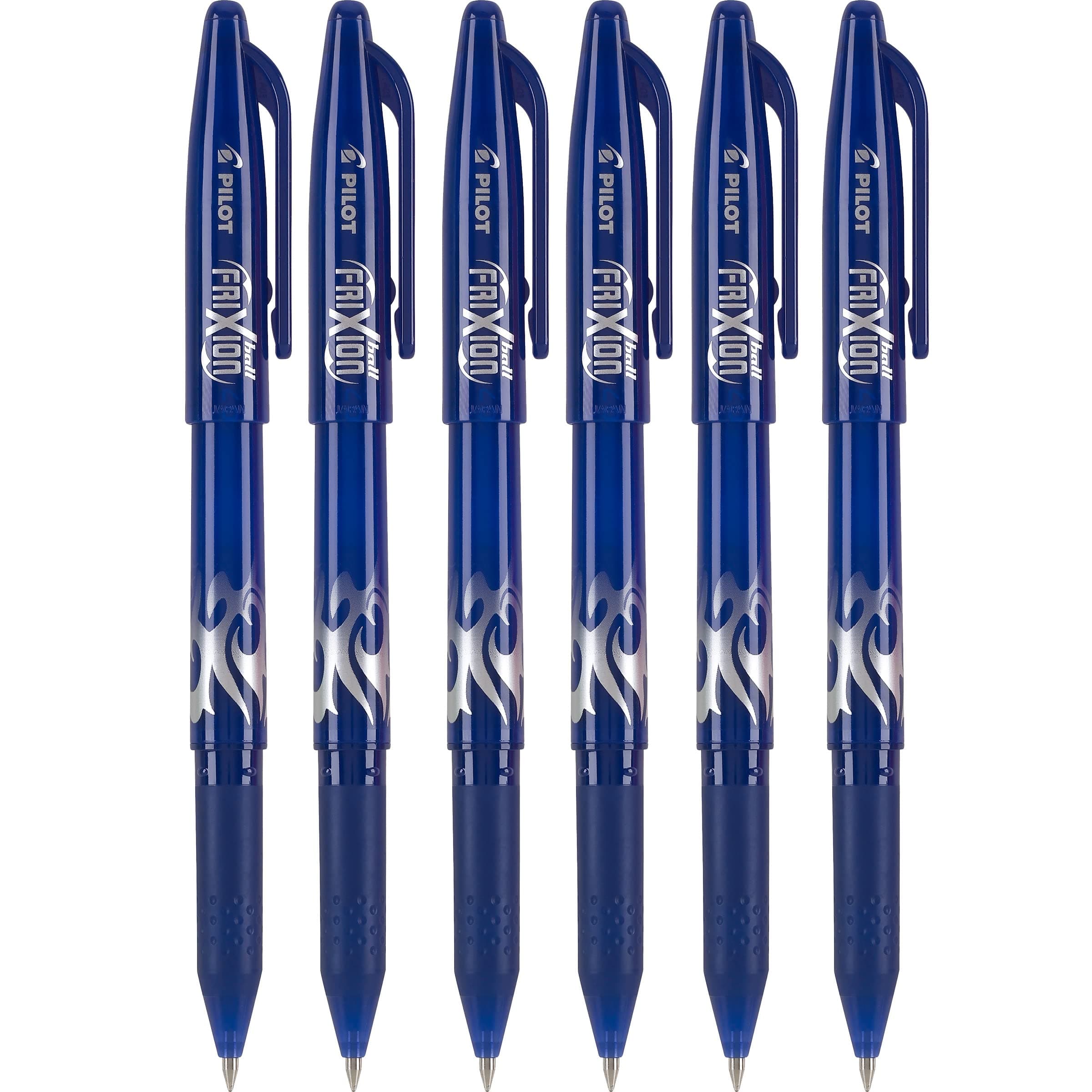 FriXion Ball 0.7mm Erasable Gel Pens, Fine Point, Blue Ink, Pack Of 6