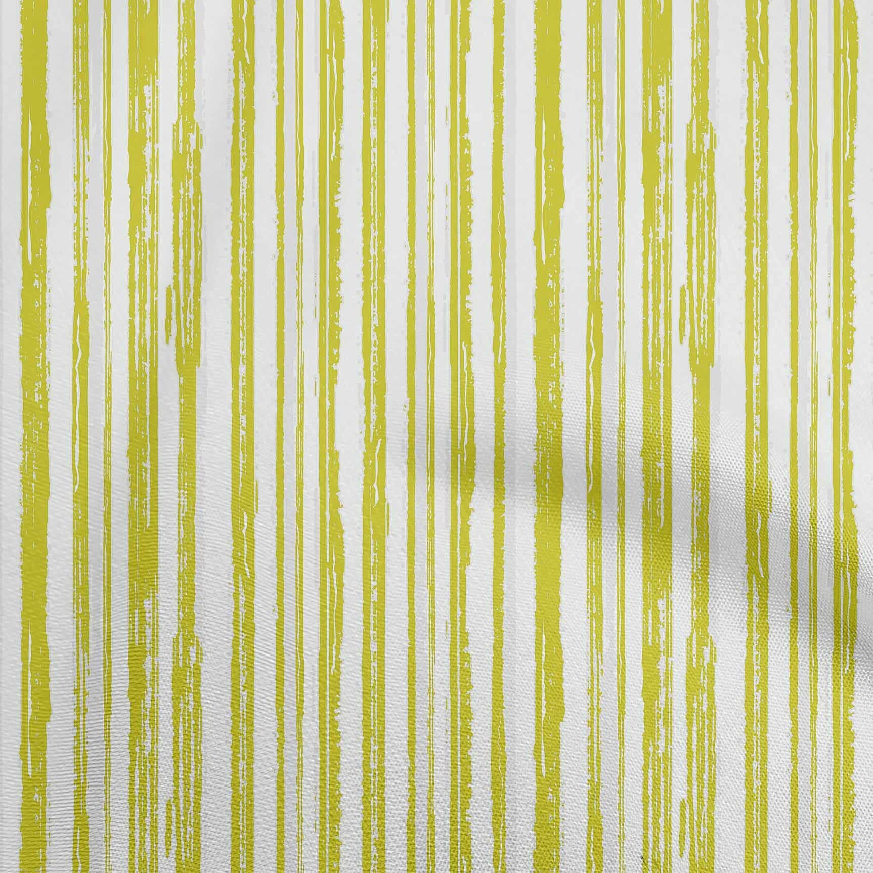 oneOone Rayon Light Green Fabric Striped Line Dress Material Fabric Print Fabric by The Yard 56 Inch Wide